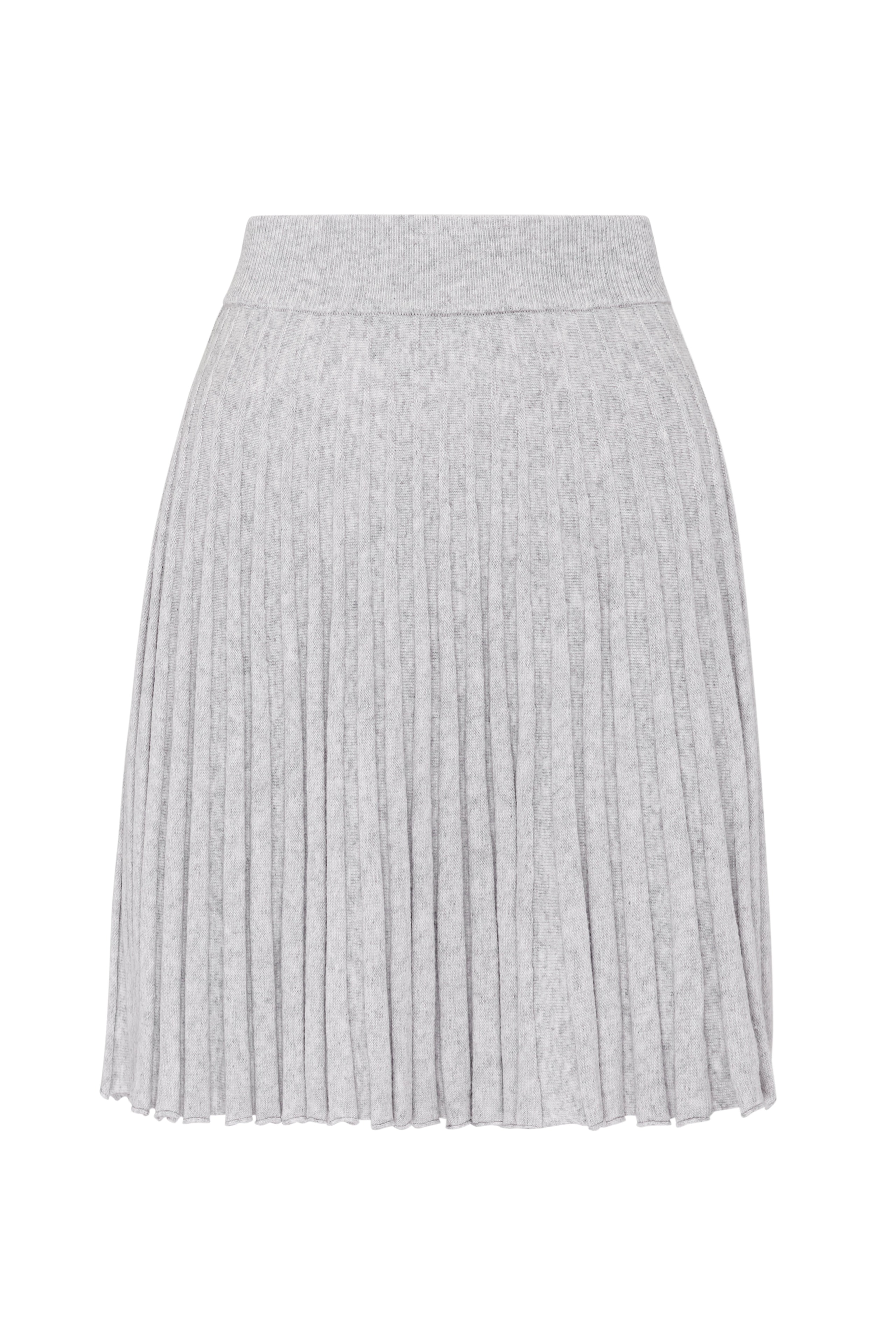 Grey Pleated Mini Skirt, Grey — photo 3