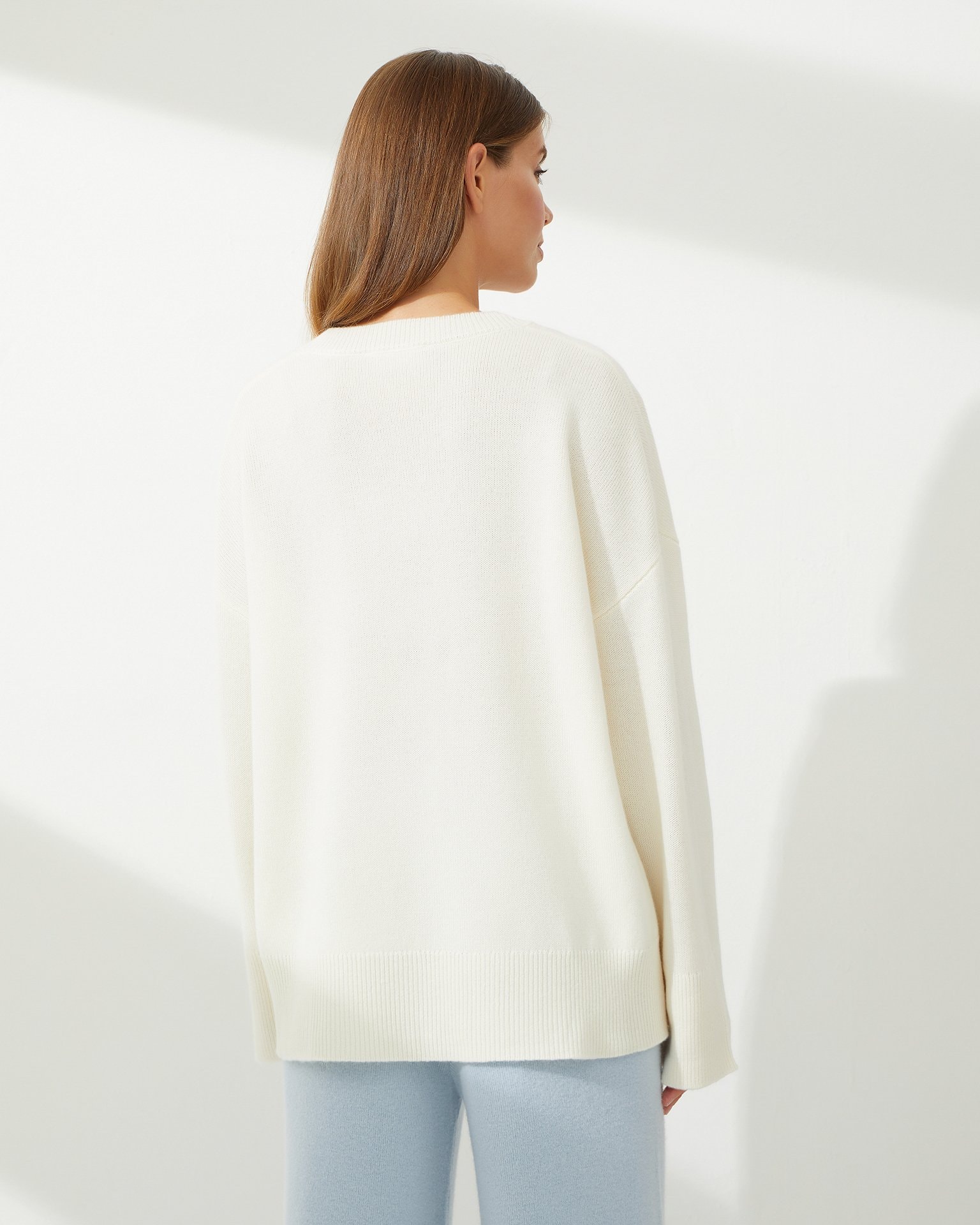 Cashmere jumper in milk colour, Milky. — photo 4