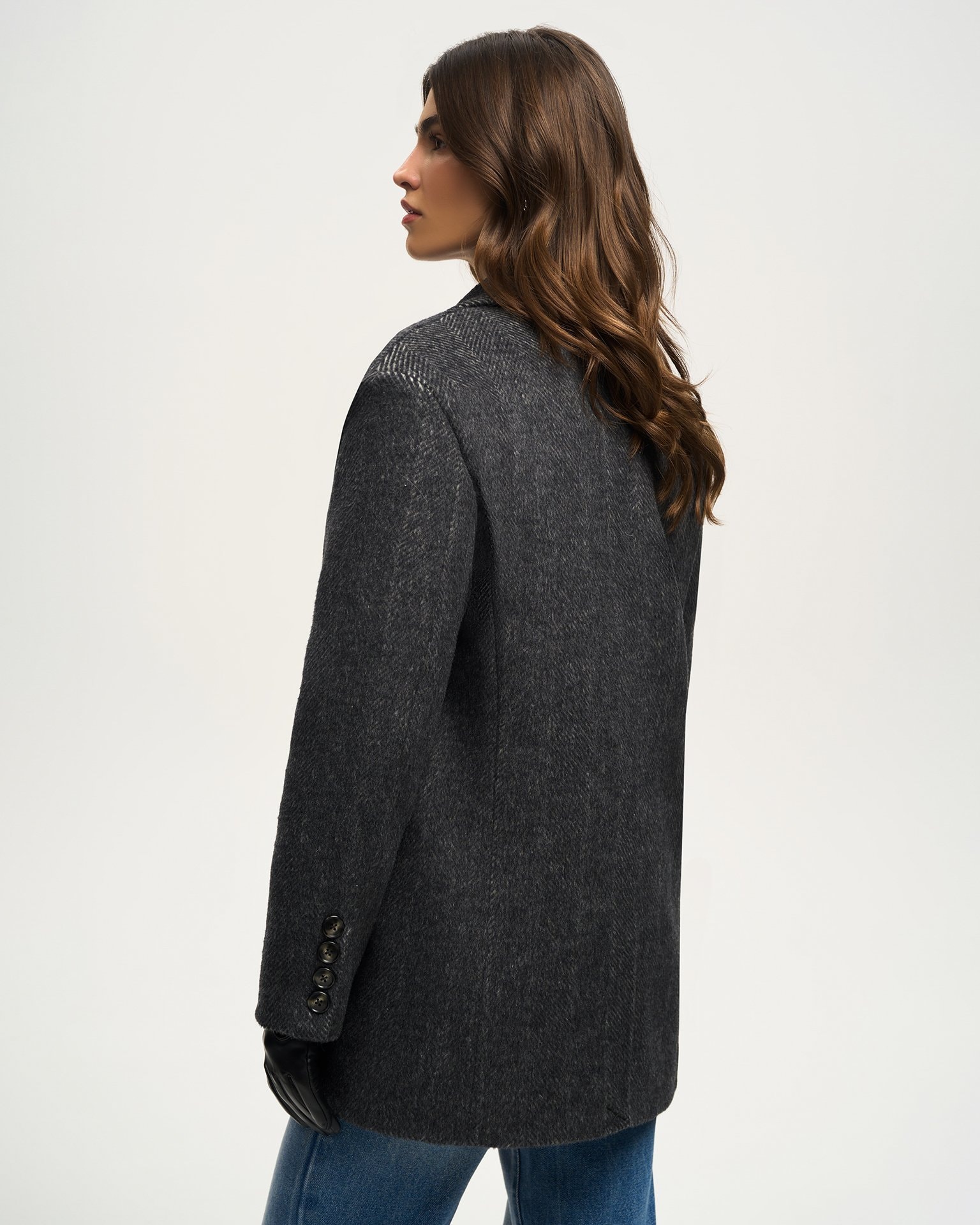 Wool blazer coat, Dark Grey — photo 3