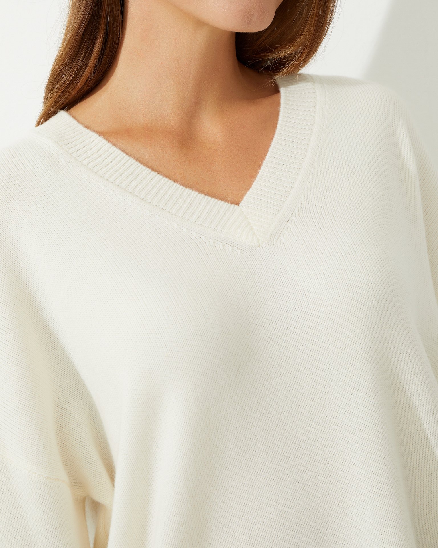Cashmere jumper in milk colour, Milky. — photo 7