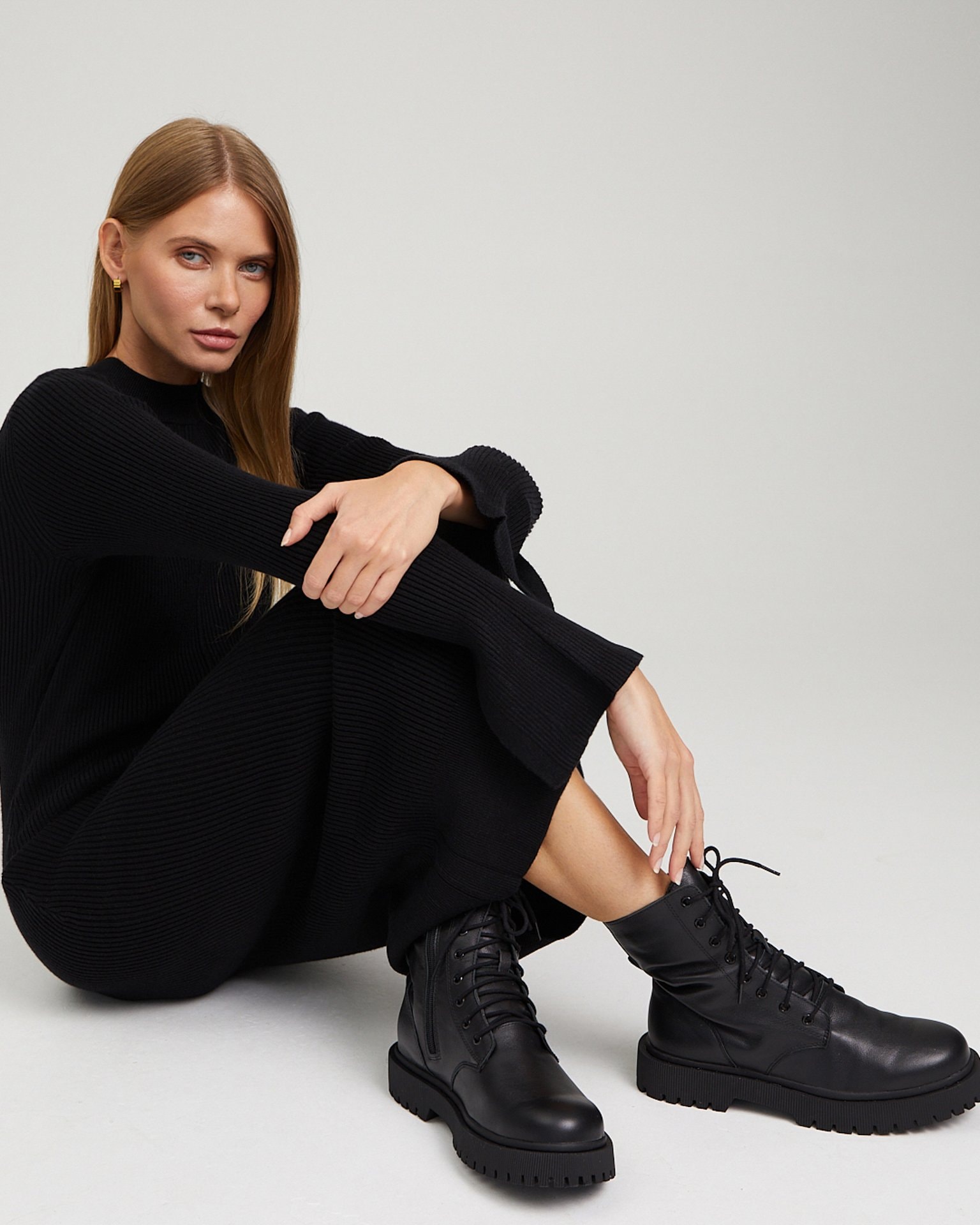 Lace-up boots, Black — photo 4