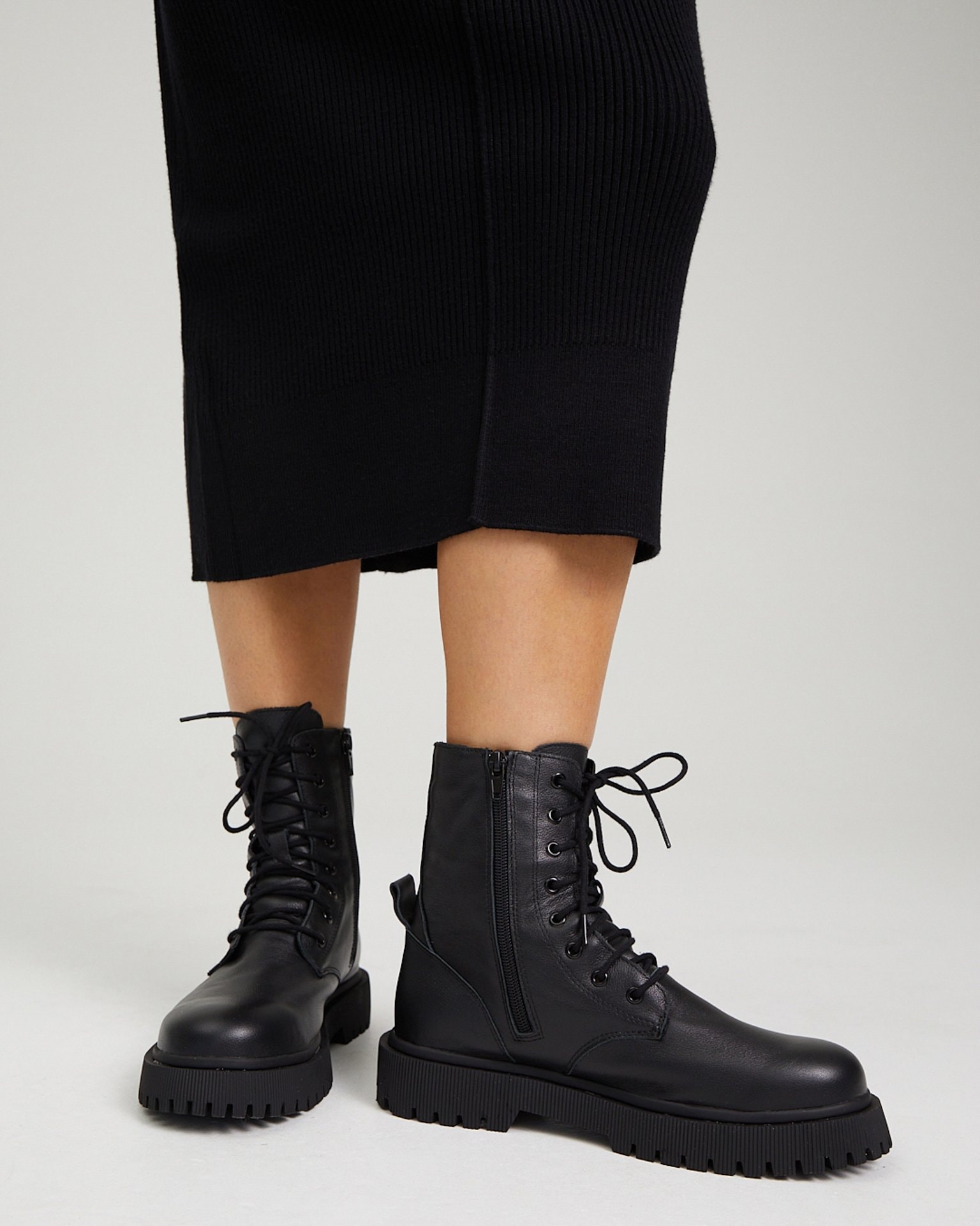 Lace-up boots, Black — photo 2