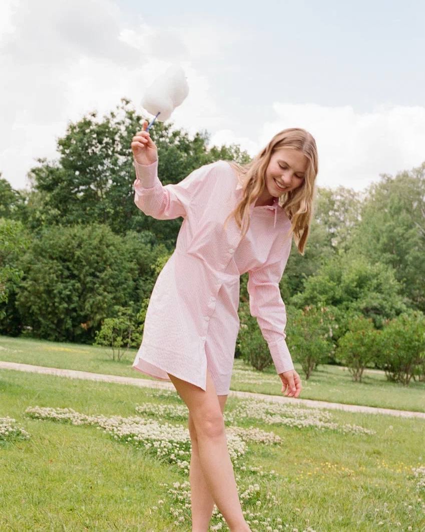 Shirt Dress, Pink — photo 8