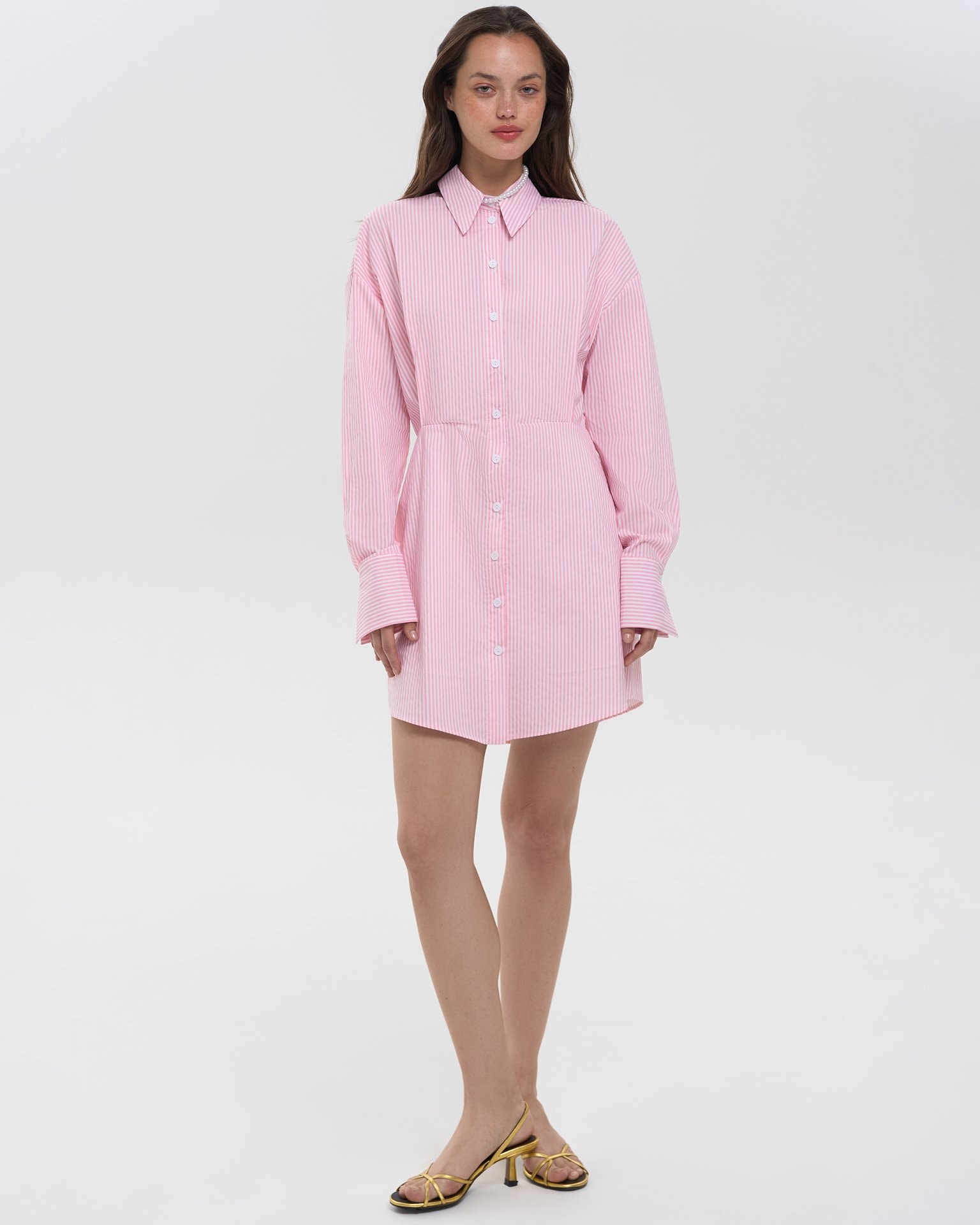 Shirt Dress, Pink — photo 2