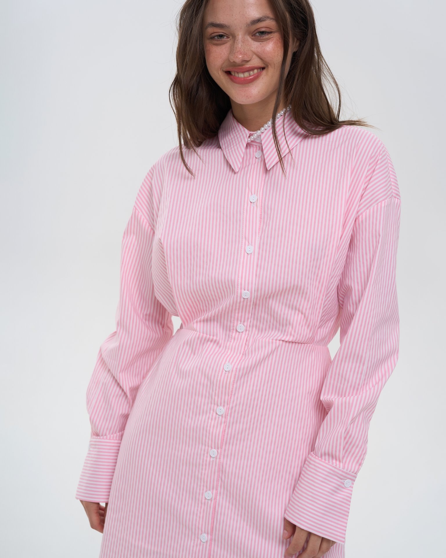 Shirt Dress, Pink — photo 5