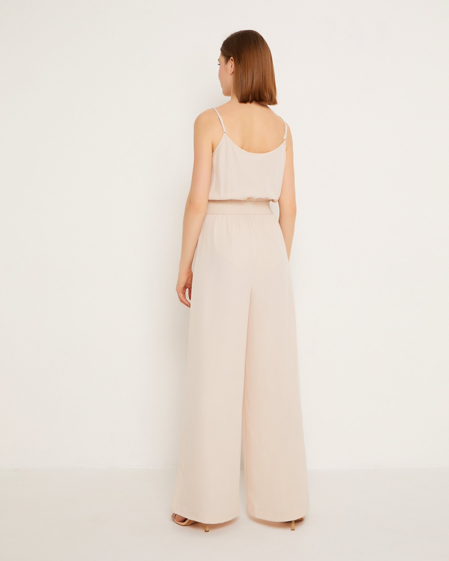 Relaxed-fit jumpsuit, Beige — photo 4