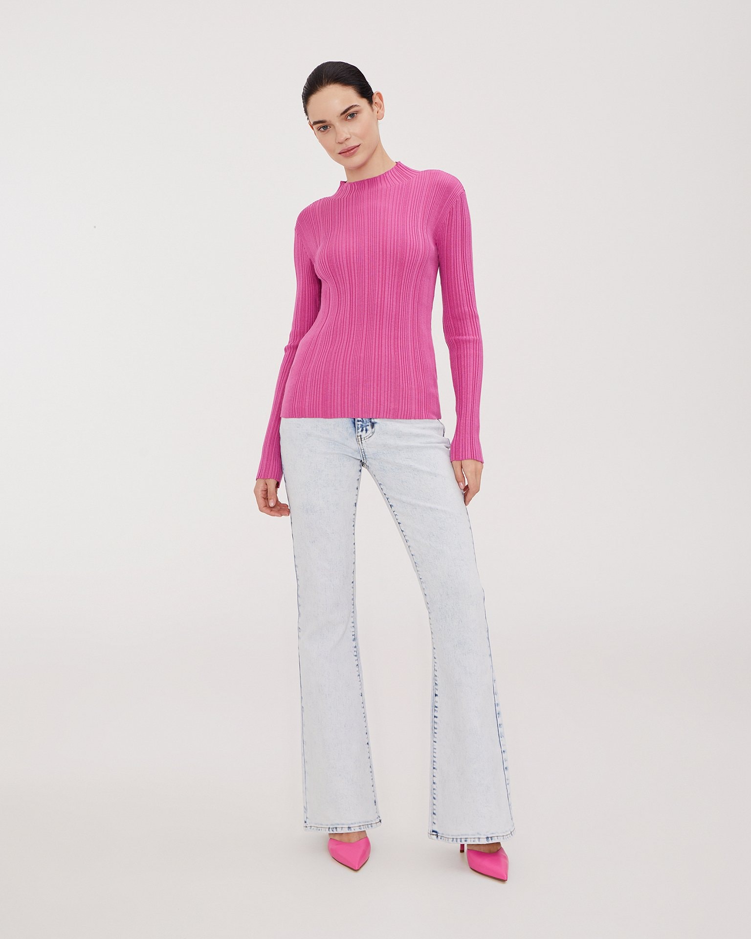 Fitted fuchsia jumper, Fuchsia — photo 3