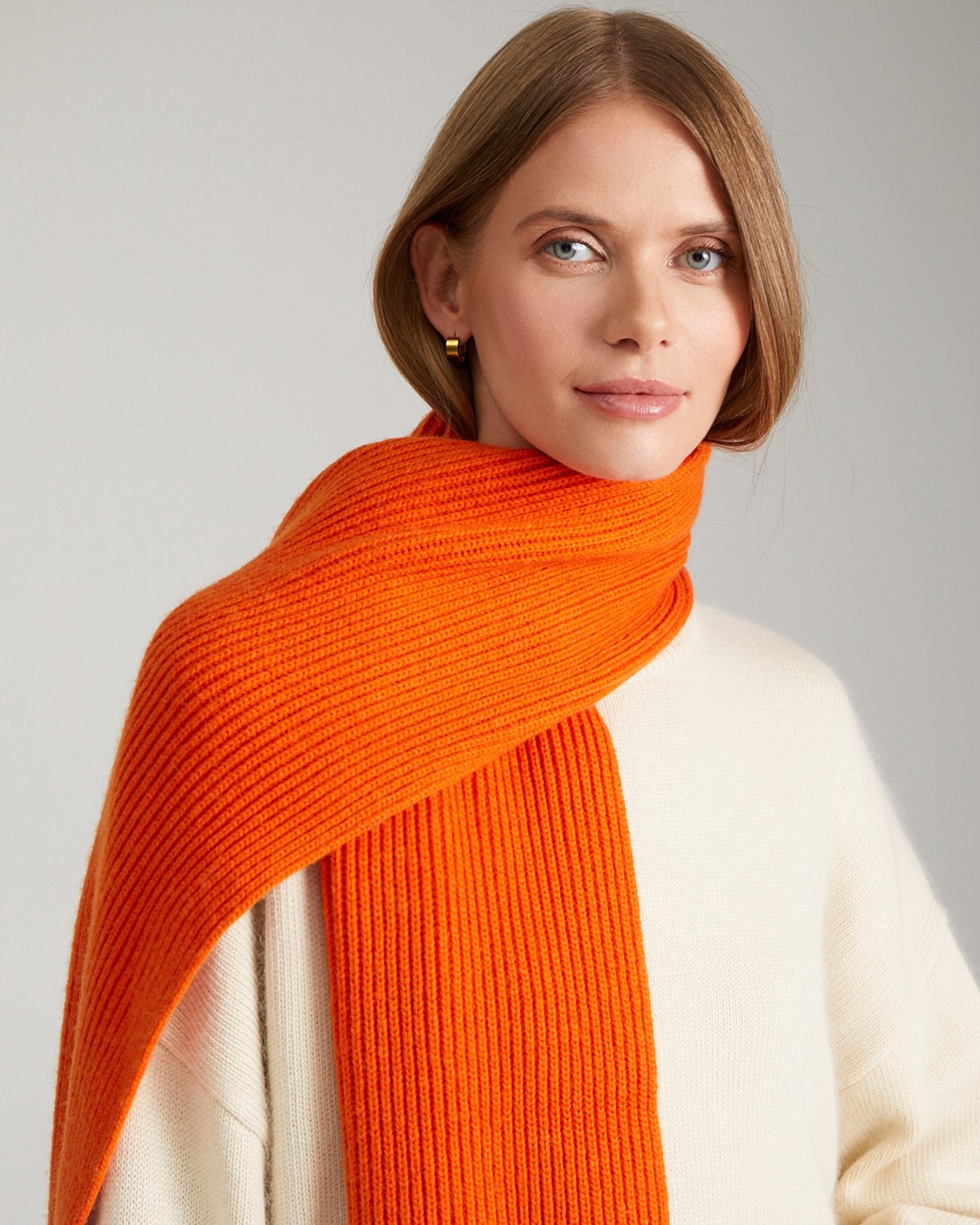 Wide scarf, Orange — photo 4