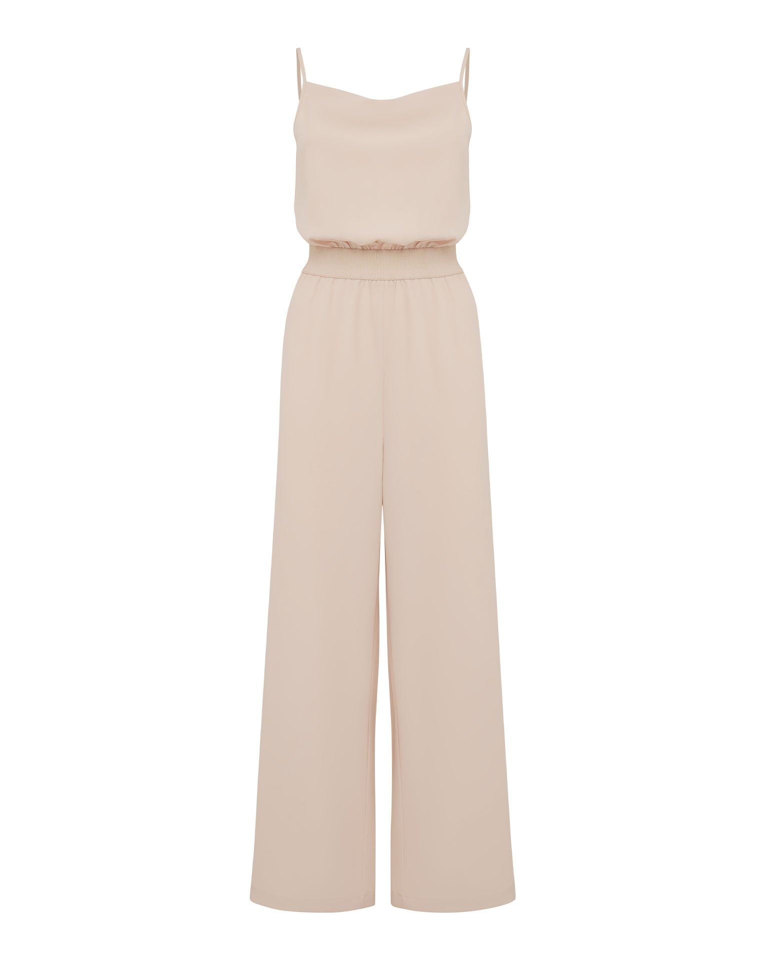 Relaxed-fit jumpsuit, Beige — photo 3