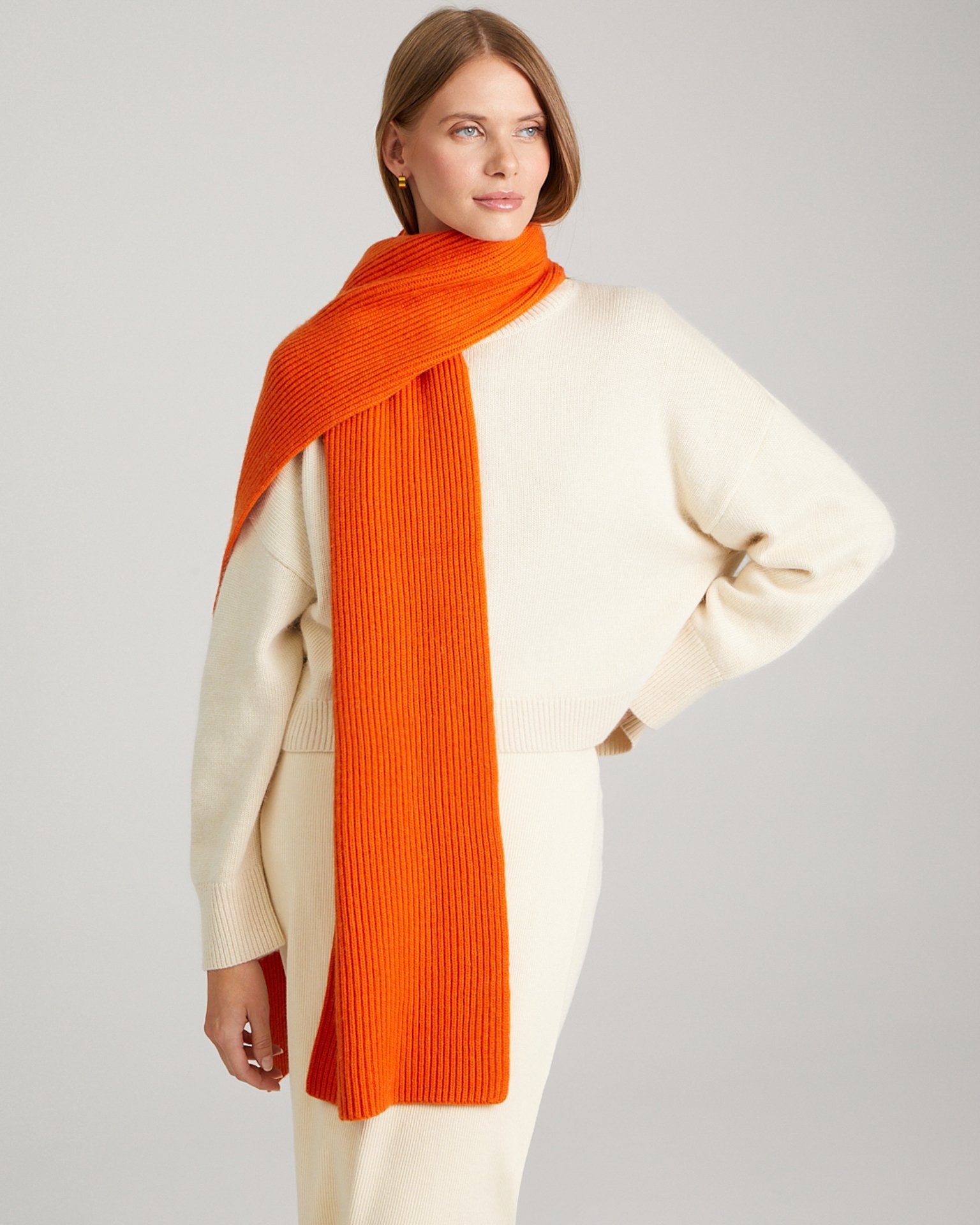 Wide scarf, Orange — photo 3