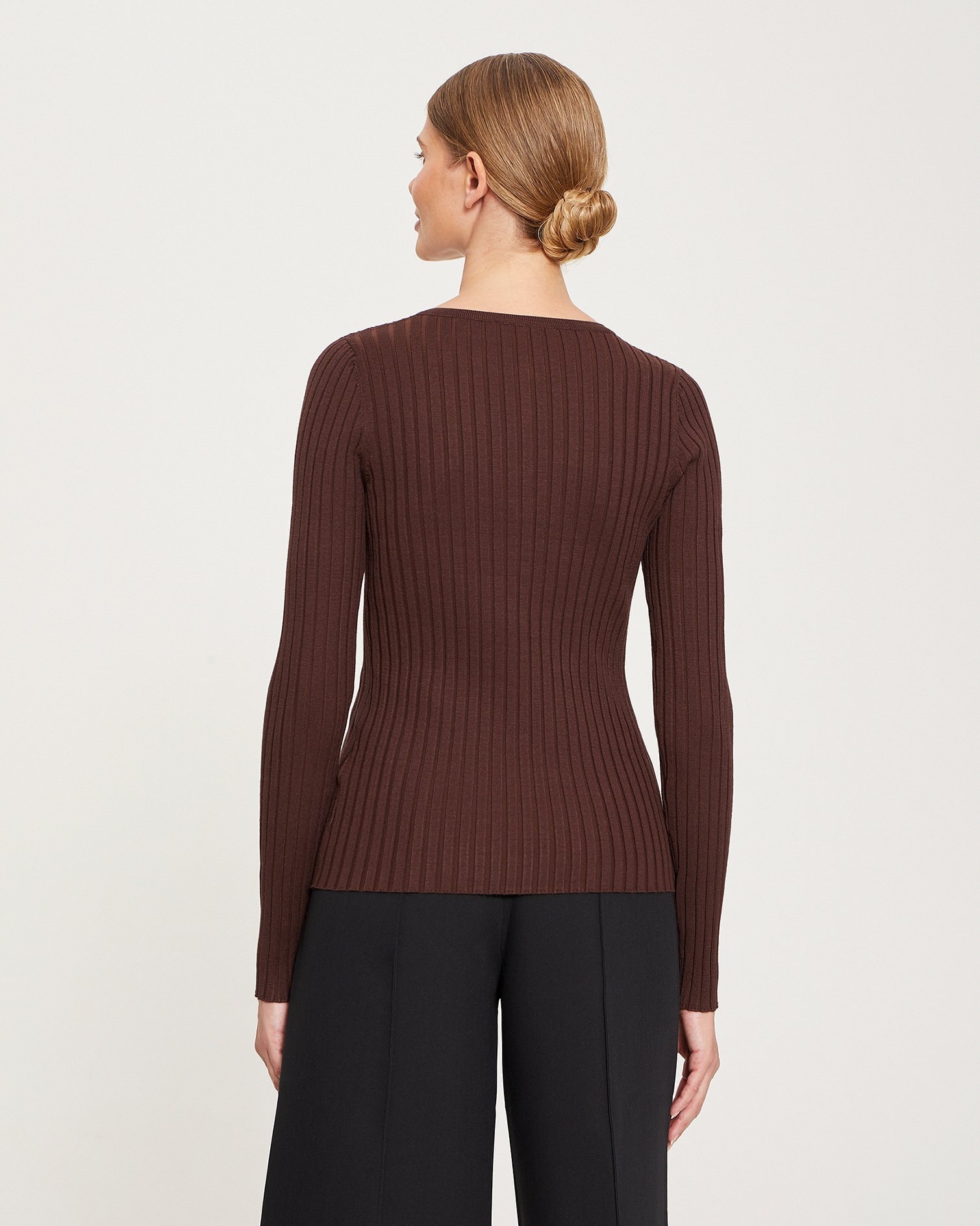 Long-sleeved jumper, Brown — photo 5