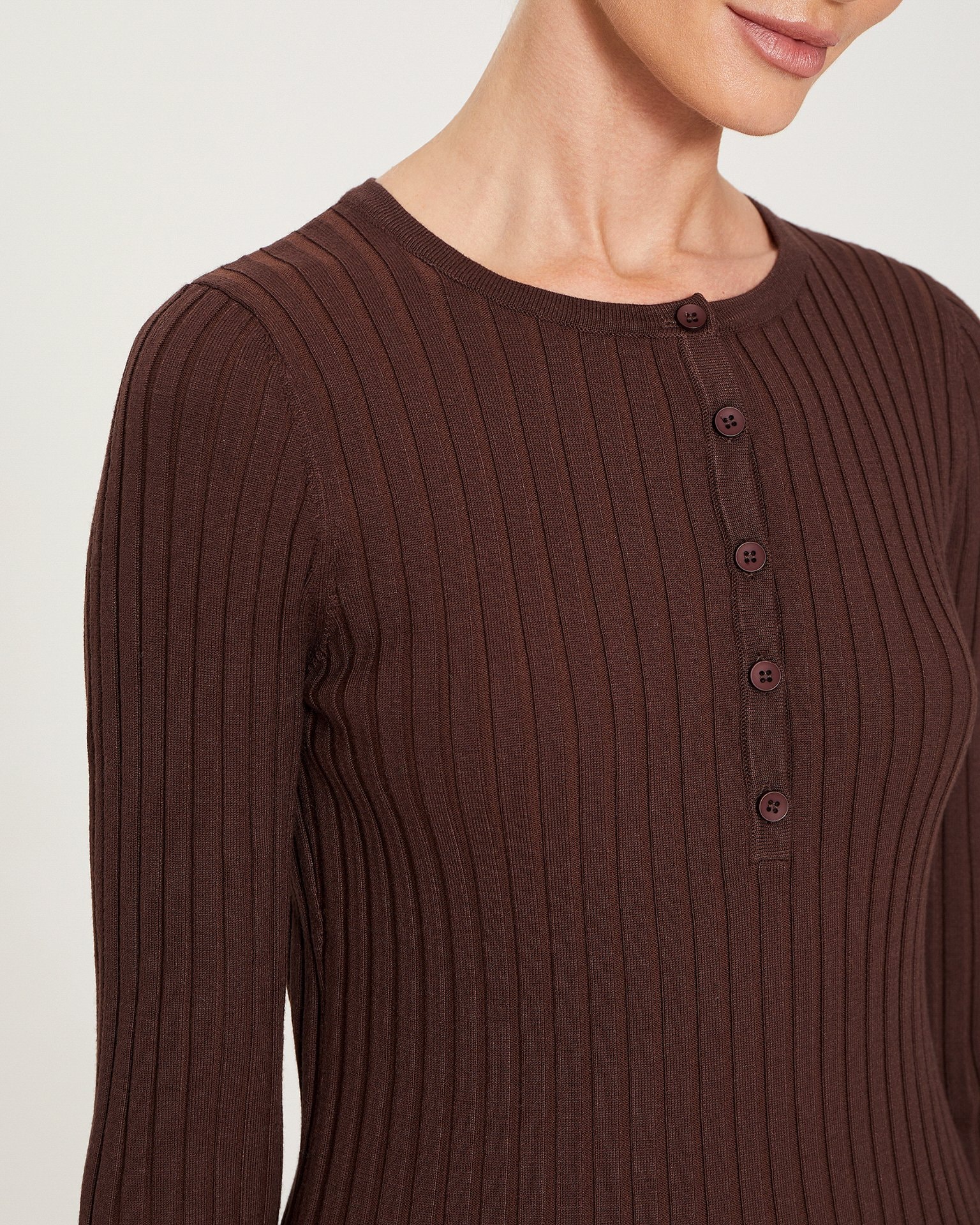 Long-sleeved jumper, Brown — photo 7