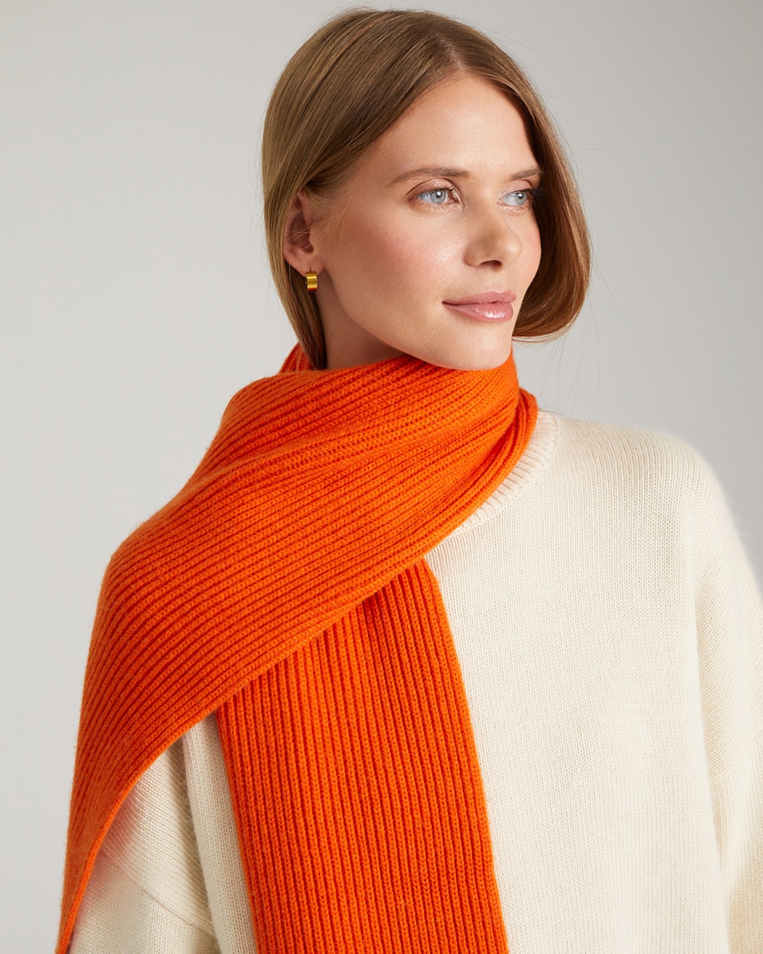 Wide scarf, Orange — photo 5