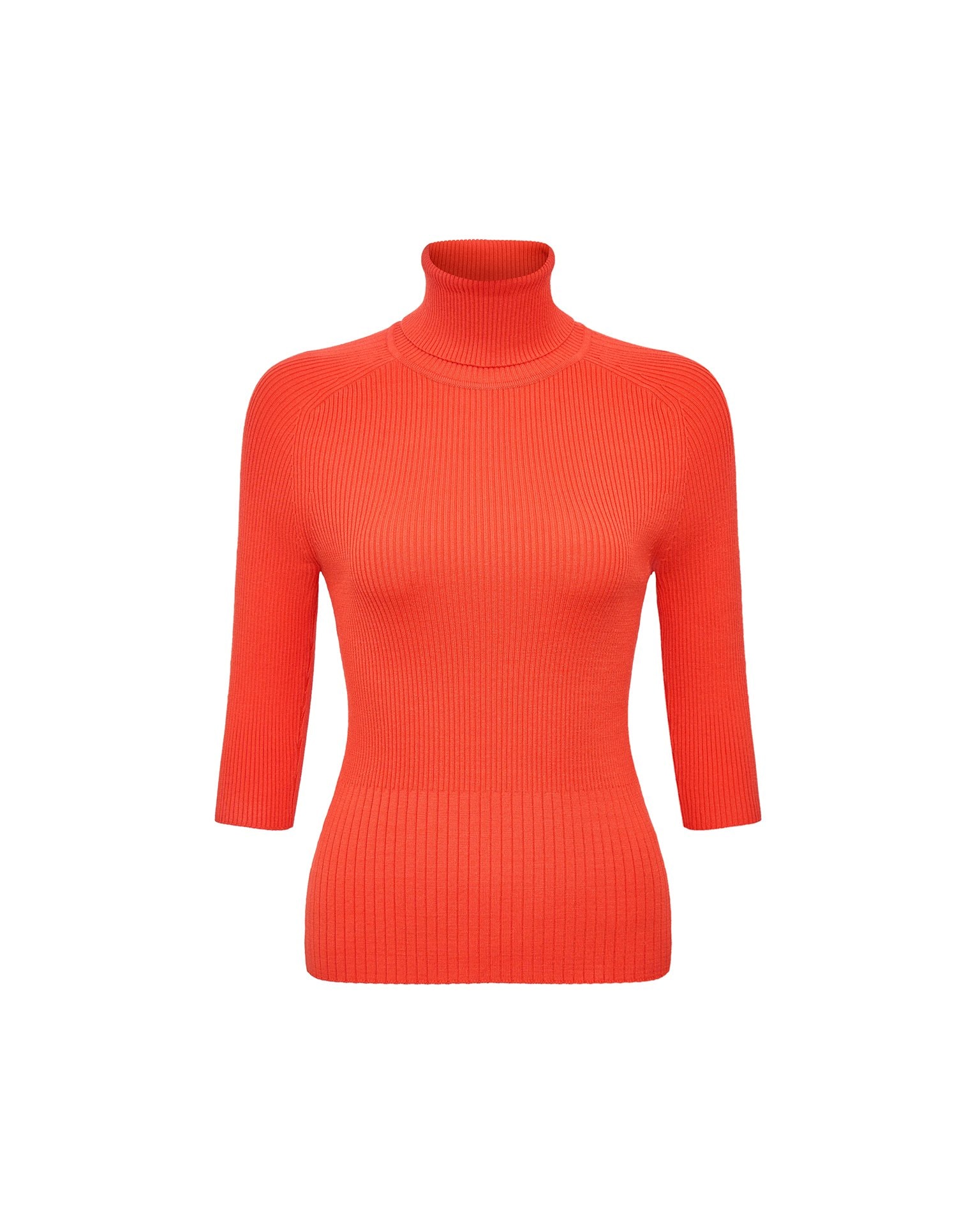 Coral turtleneck sweater, Coral — photo 6