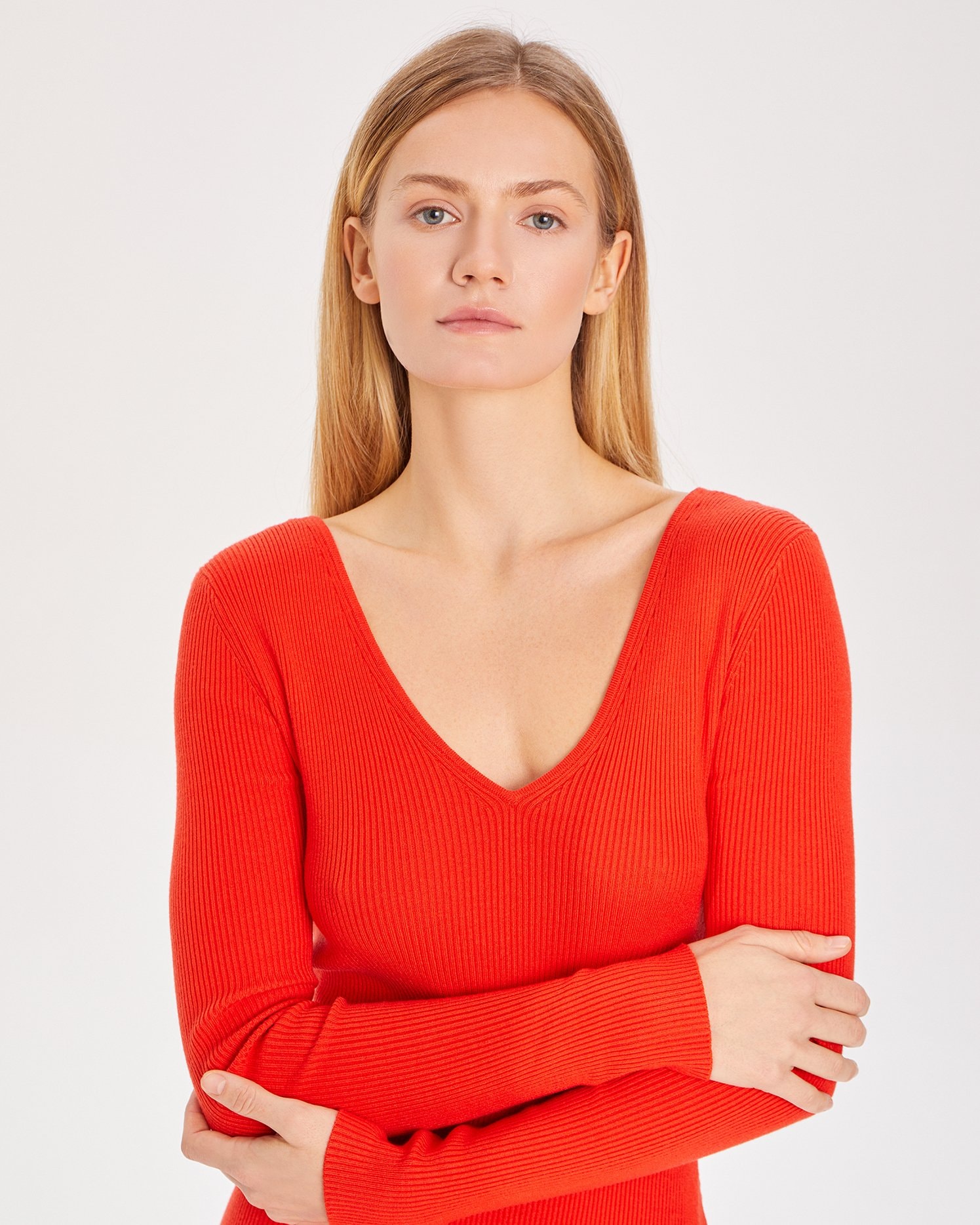 Viscose midi dress, Orange — photo 6