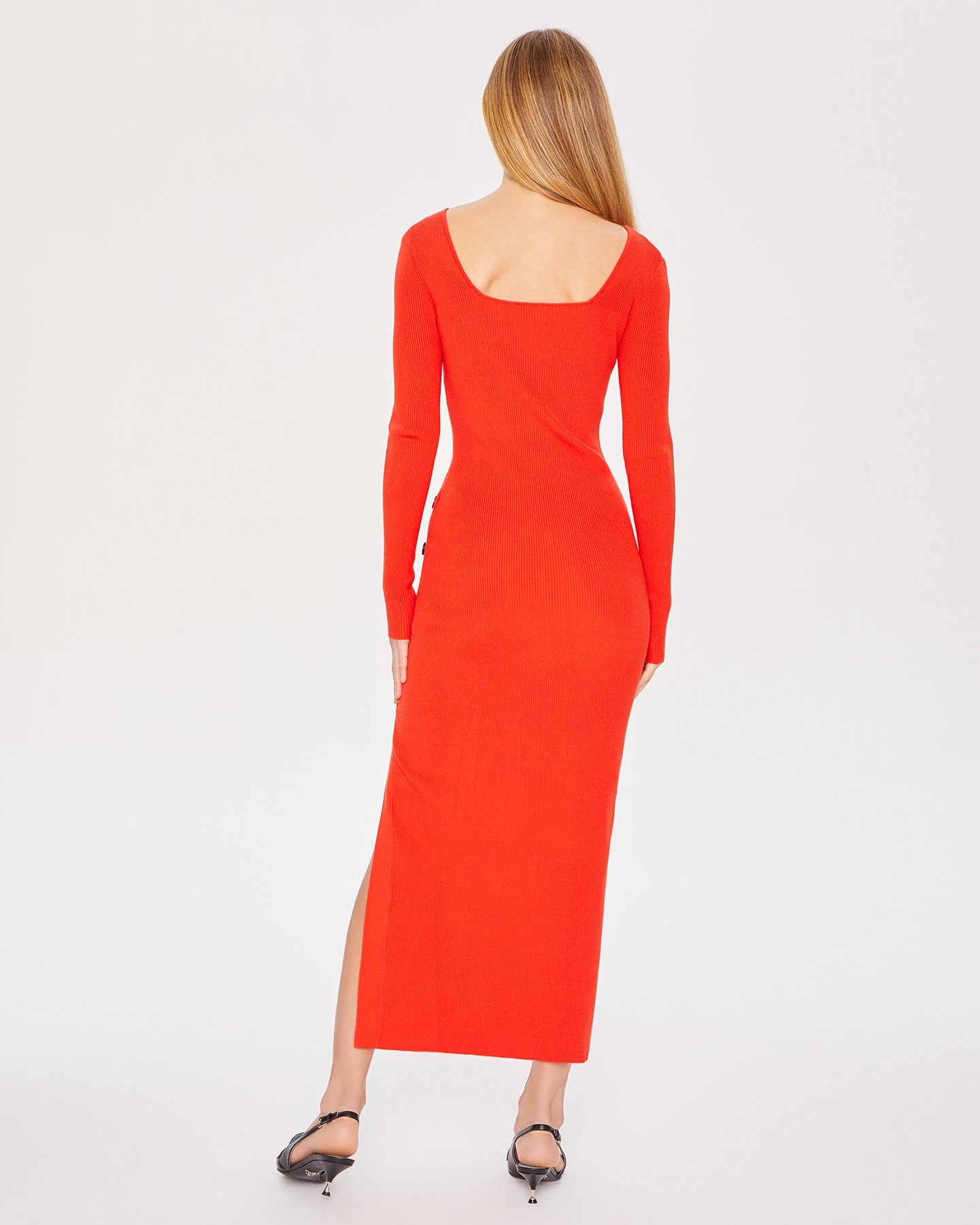 Viscose midi dress, Orange — photo 4