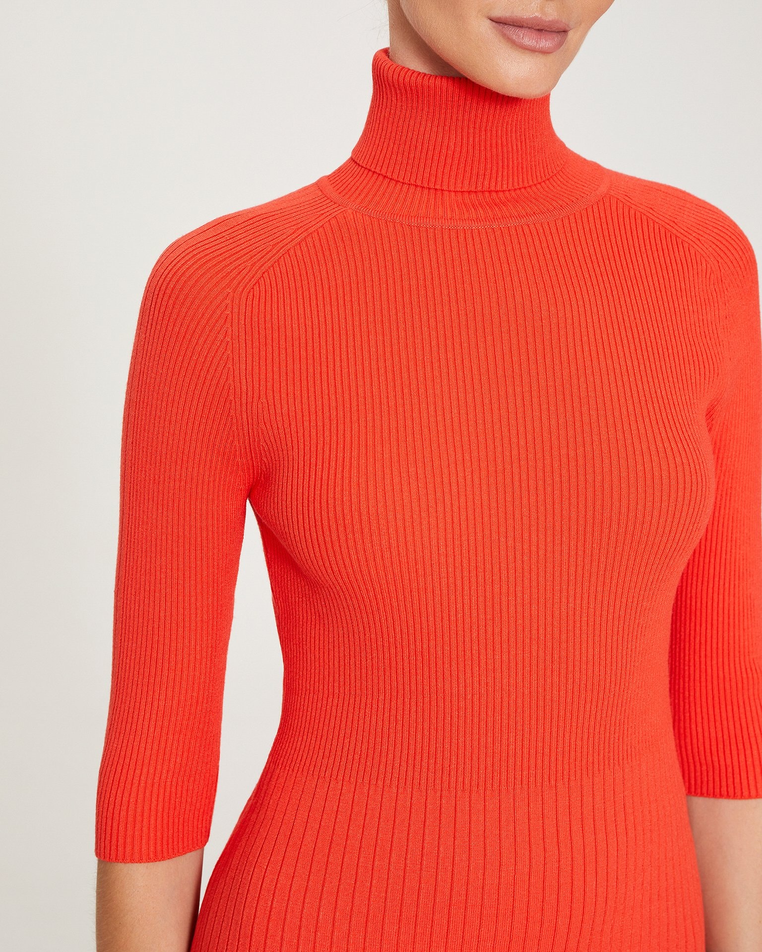 Coral turtleneck sweater, Coral — photo 5