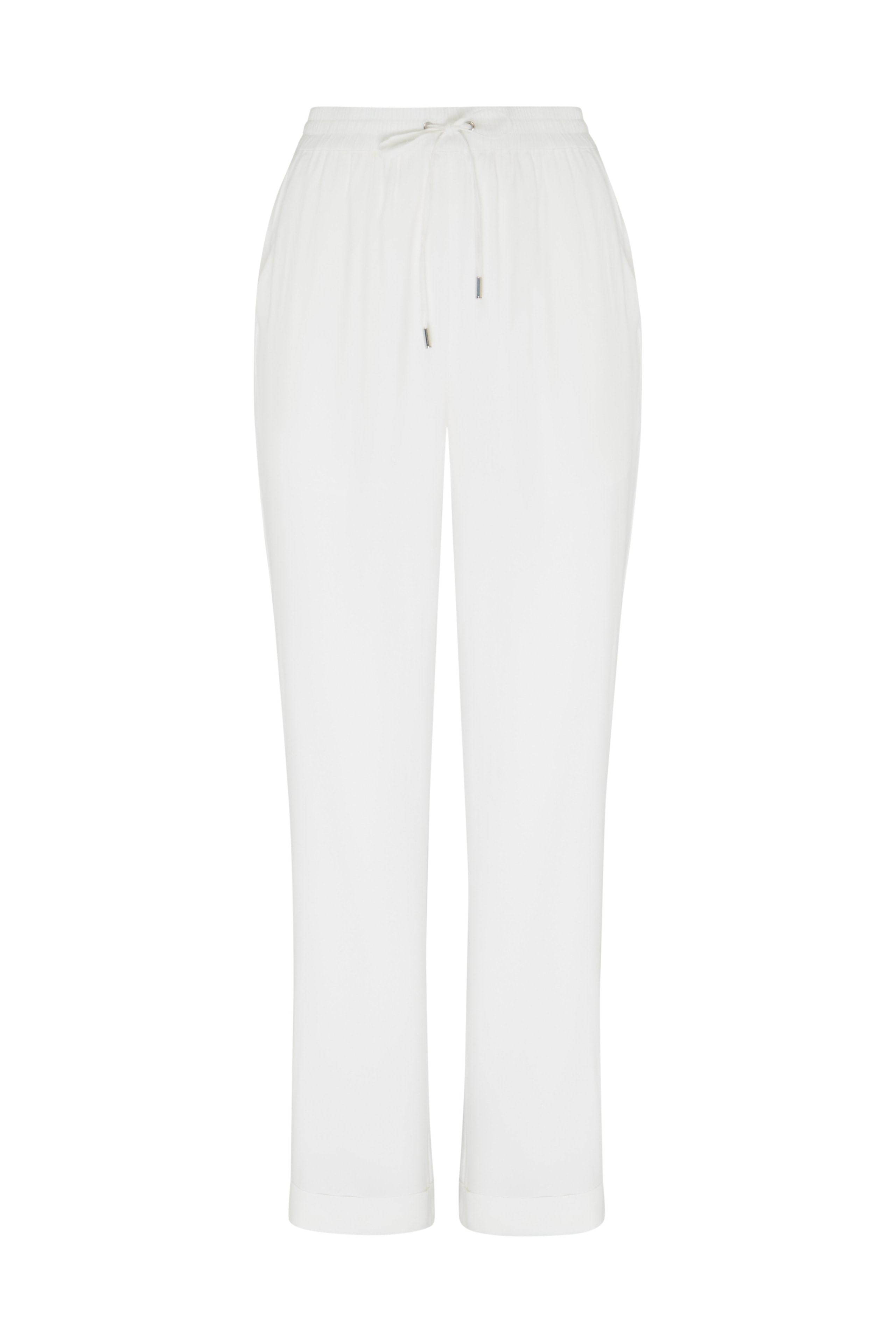 Elasticated Waist Trousers in White, White — photo 6