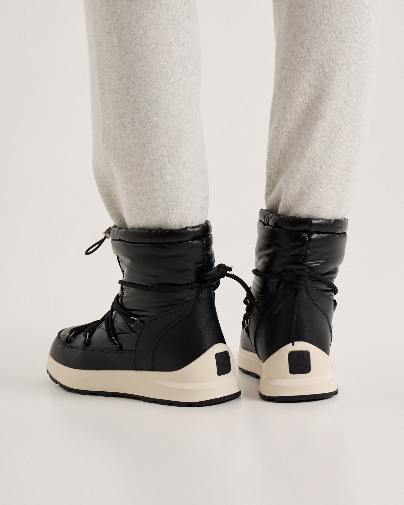 Padded puffer boots, Black — photo 5