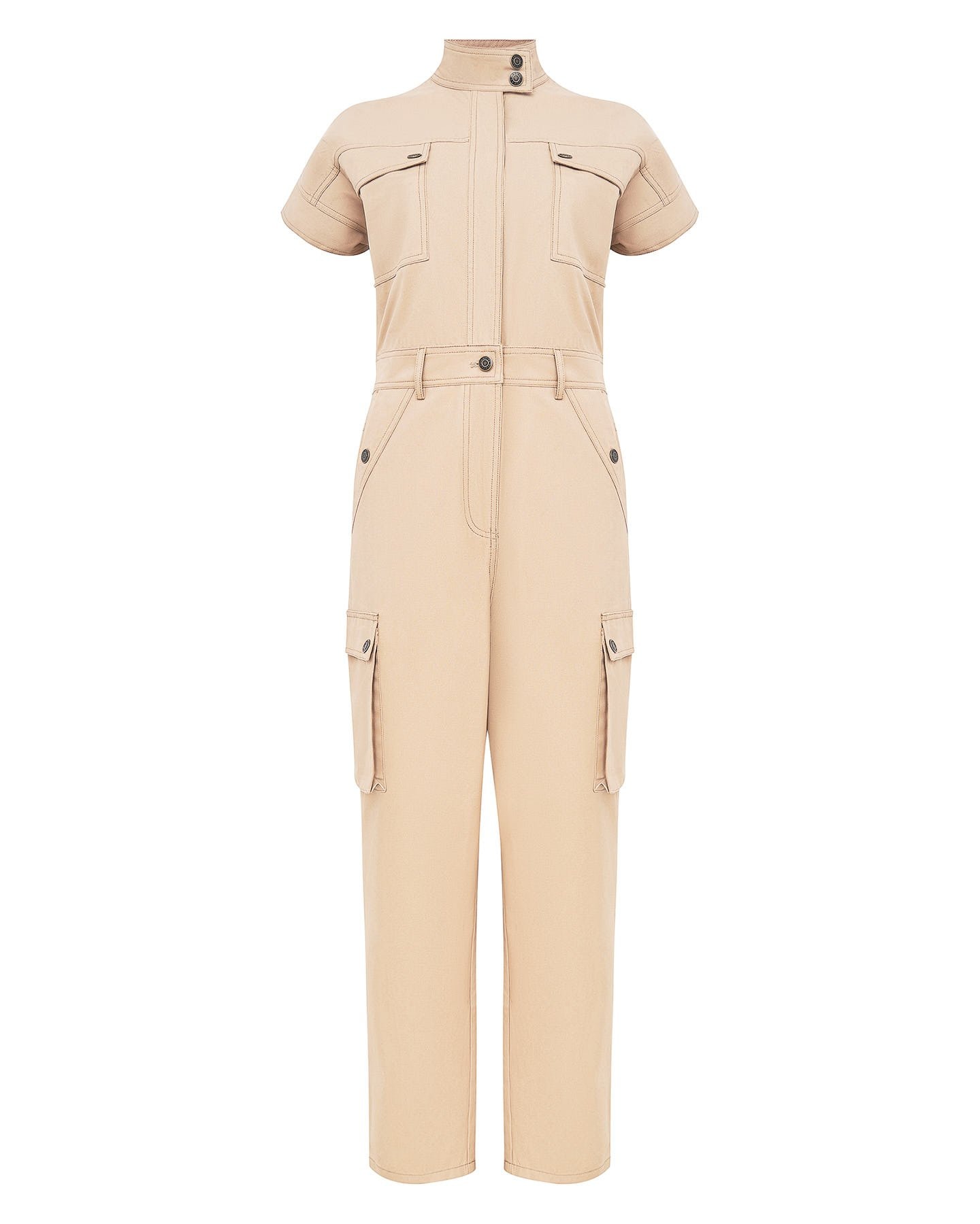 Jumpsuit with pockets, Sandy Beige — photo 7