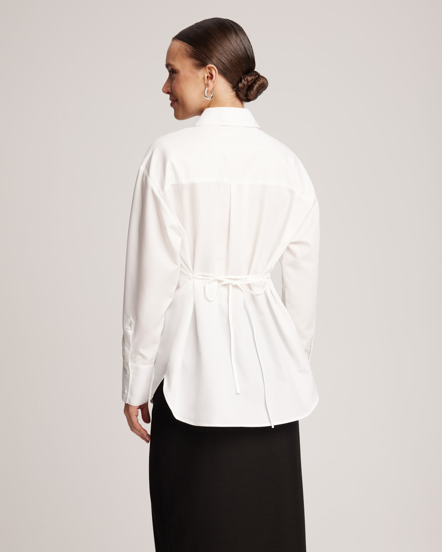 Shirt with brand logo, White