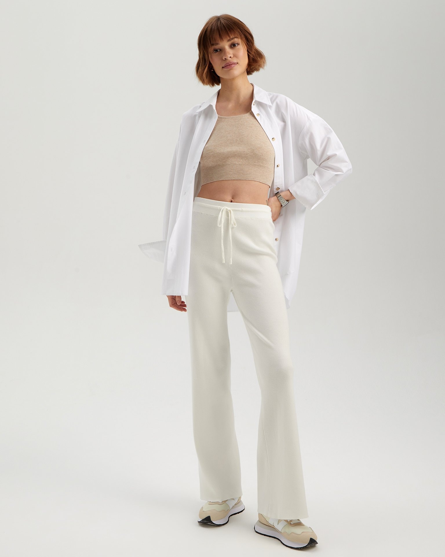 Versatile crop top, Beige — photo 3