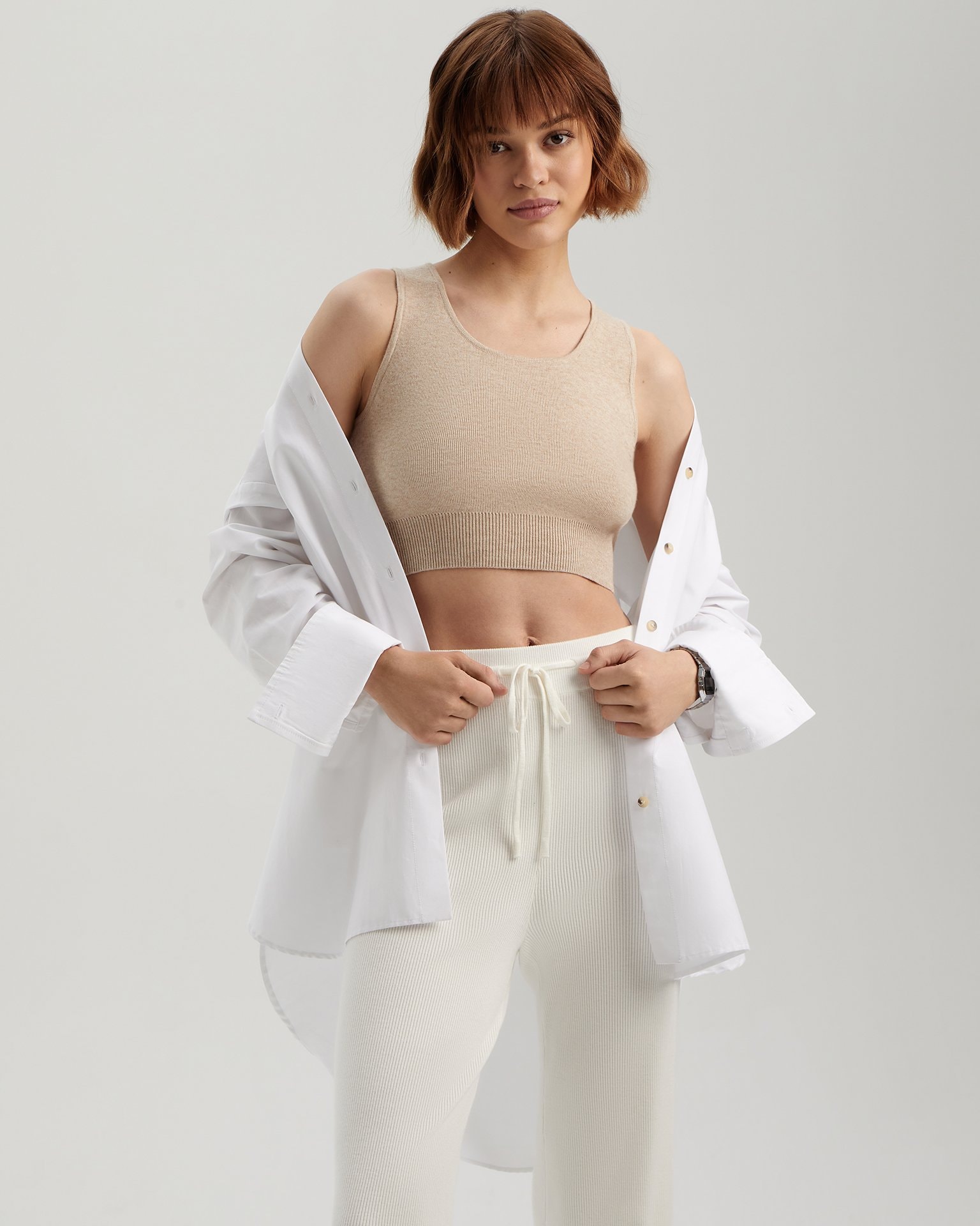 Versatile crop top, Beige — photo 2