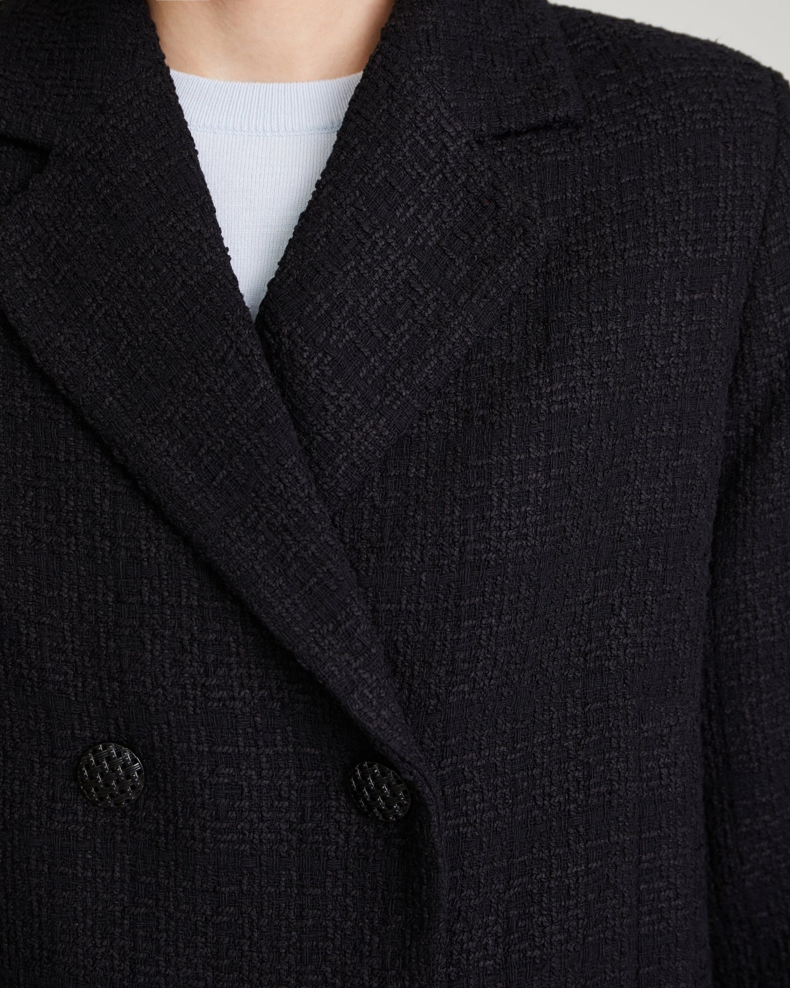Cropped black jacket, Black — photo 5