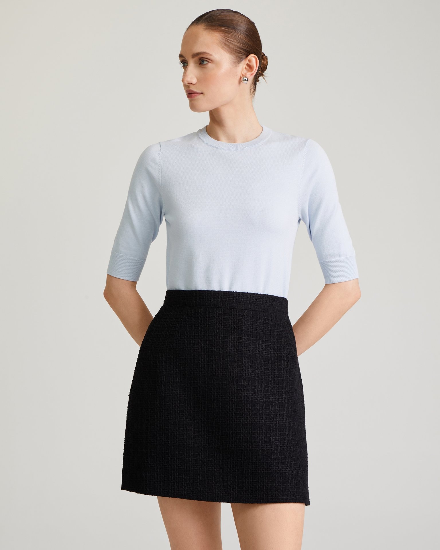 Black mini skirt, Black — photo 2