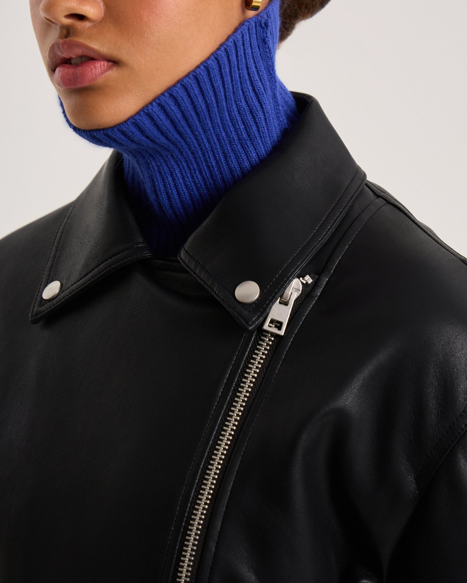 Insulated biker jacket, Black — photo 10