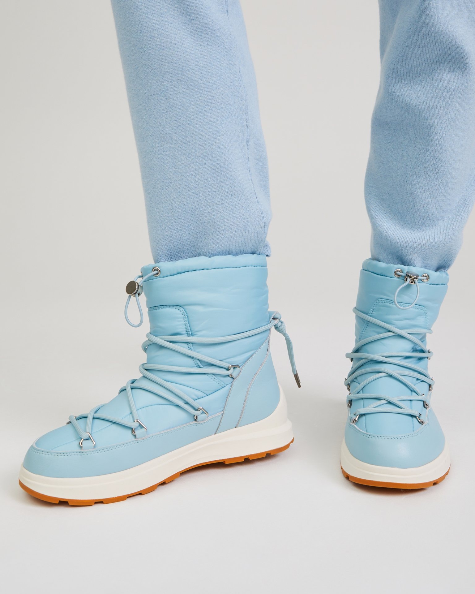 Insulated puffer boots, Sky Blue — photo 4