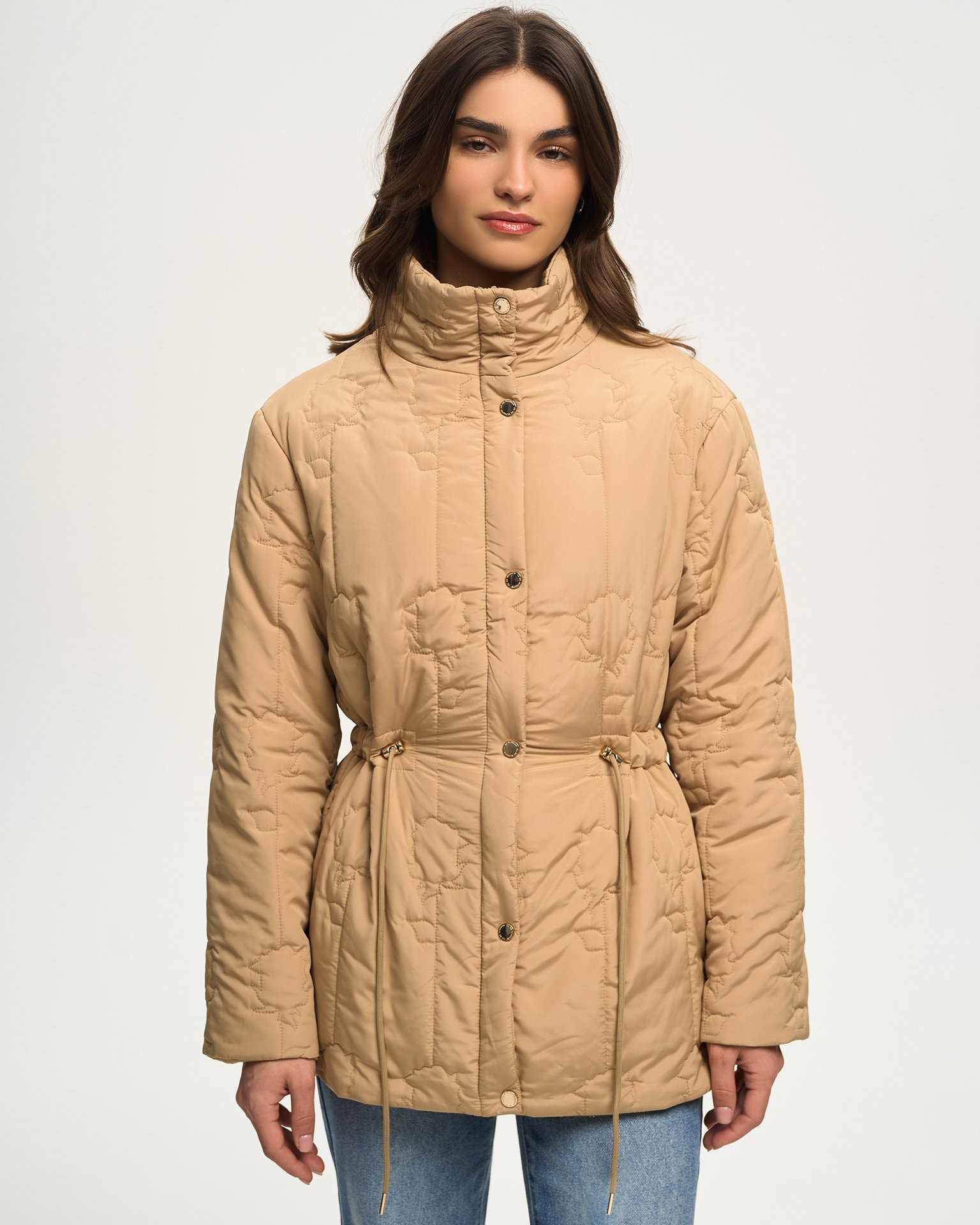 Jacket with designer 'Rose' quilting, Brown — photo 5