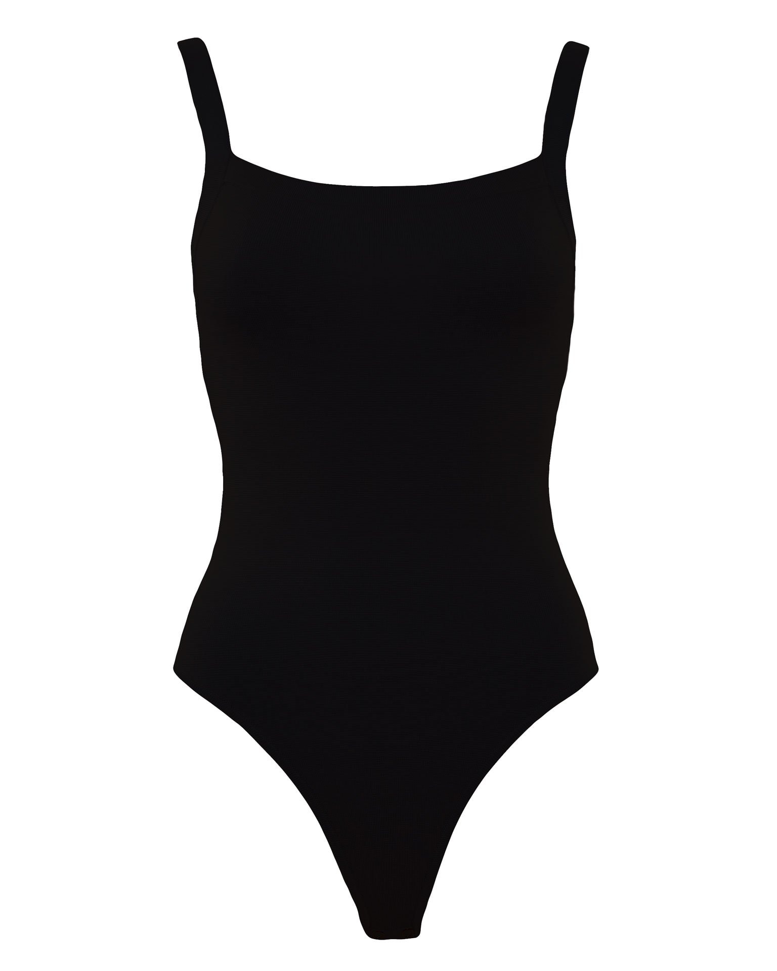 Black spaghetti strap bodysuit, Black — photo 6