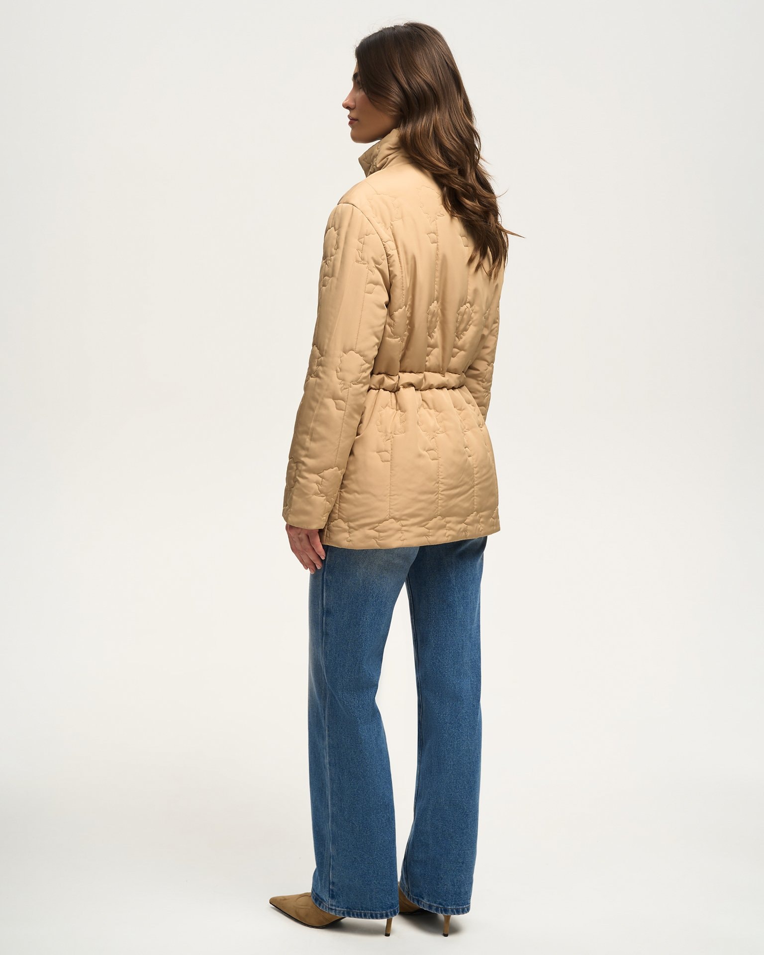 Jacket with designer 'Rose' quilting, Brown — photo 3