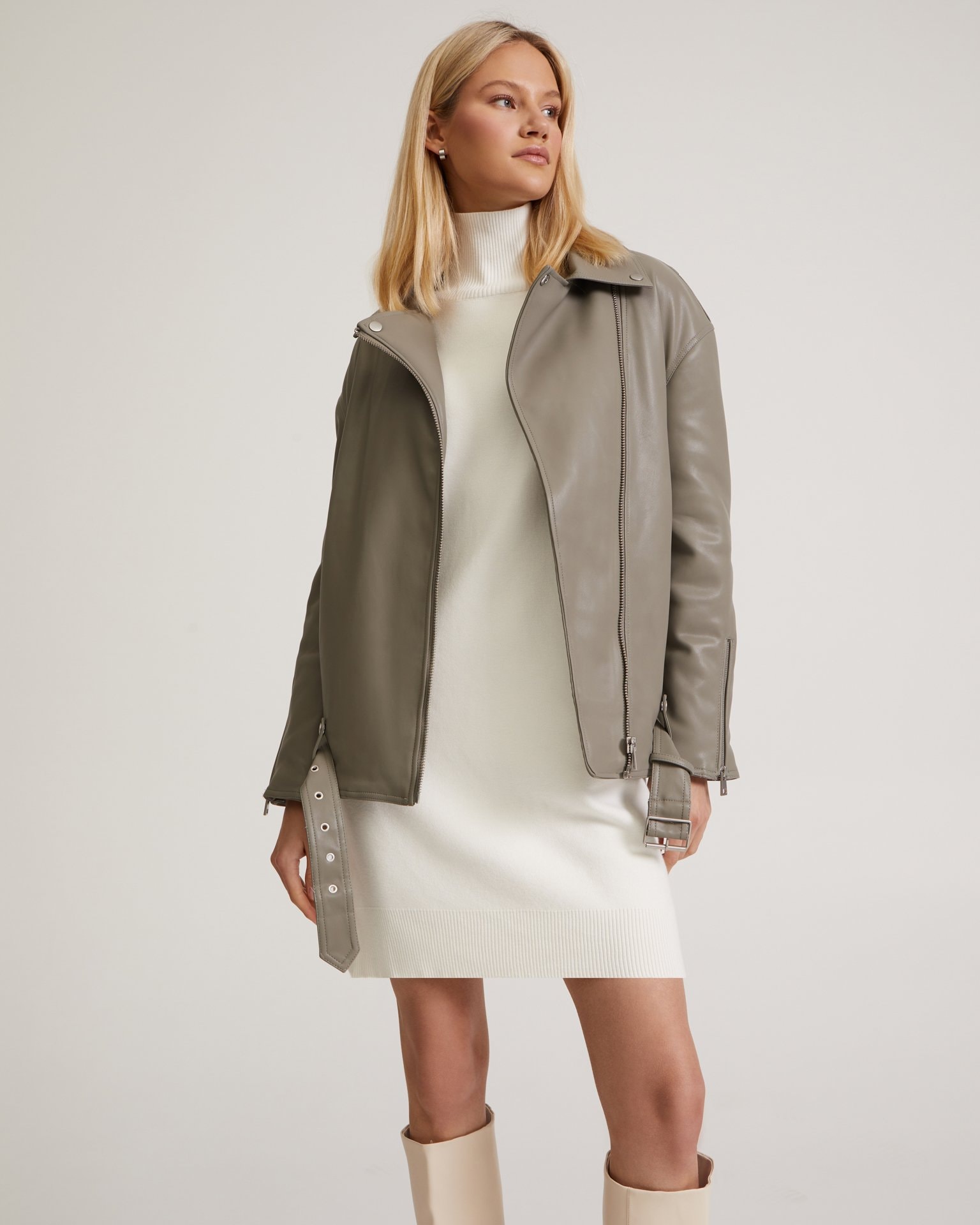 Insulated biker jacket, Grey — photo 4