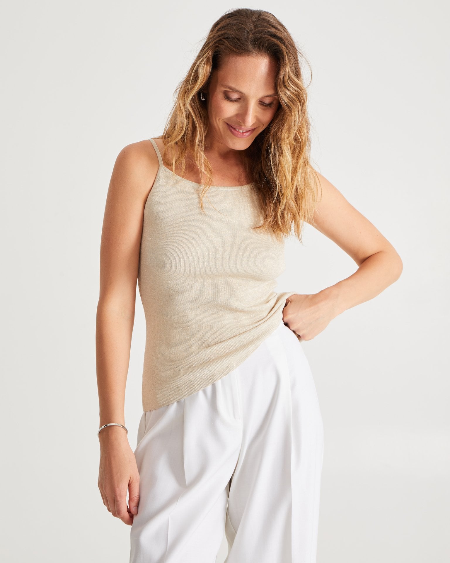 Top in a golden shade
