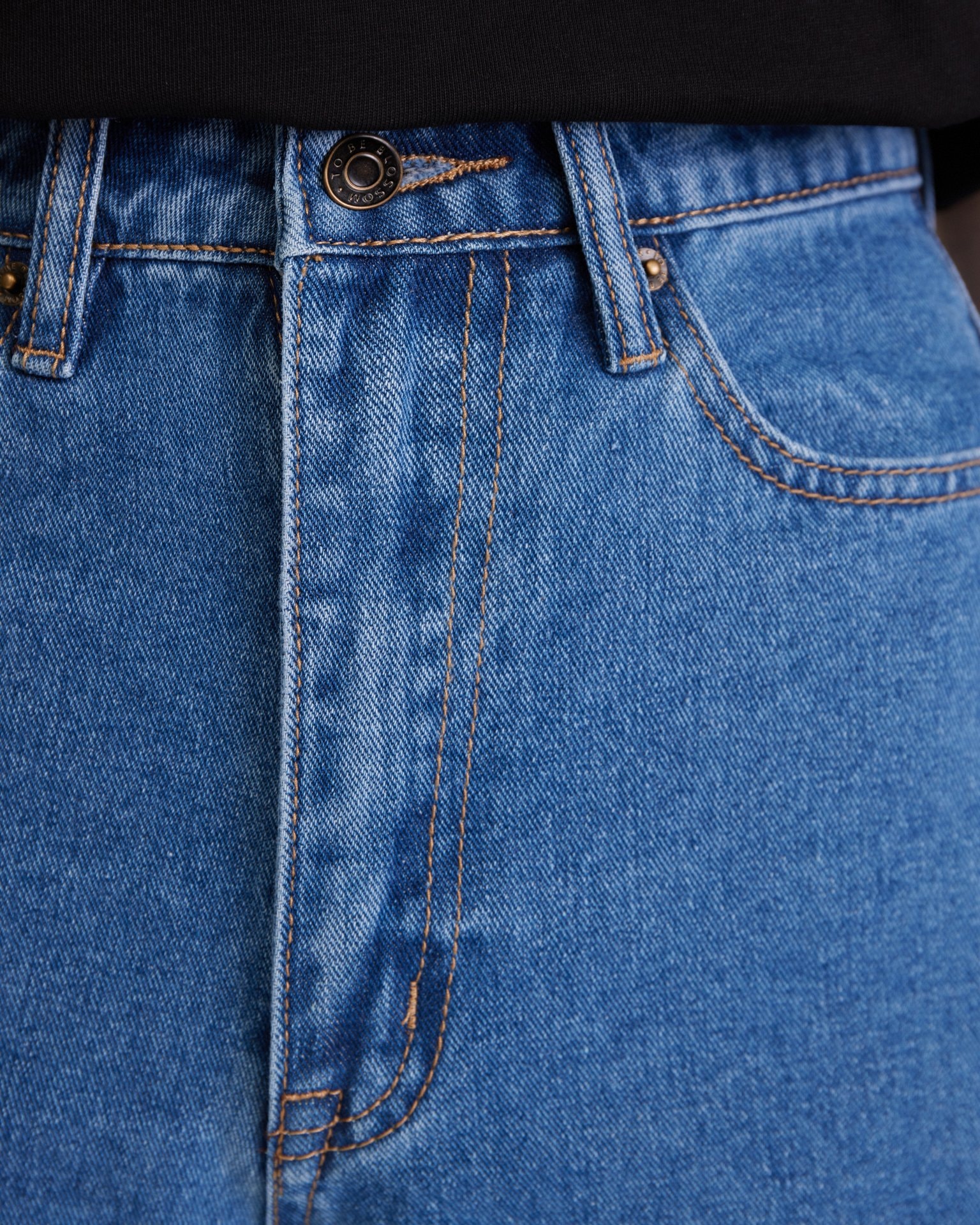 Denim Bermuda shorts, Blue — photo 9
