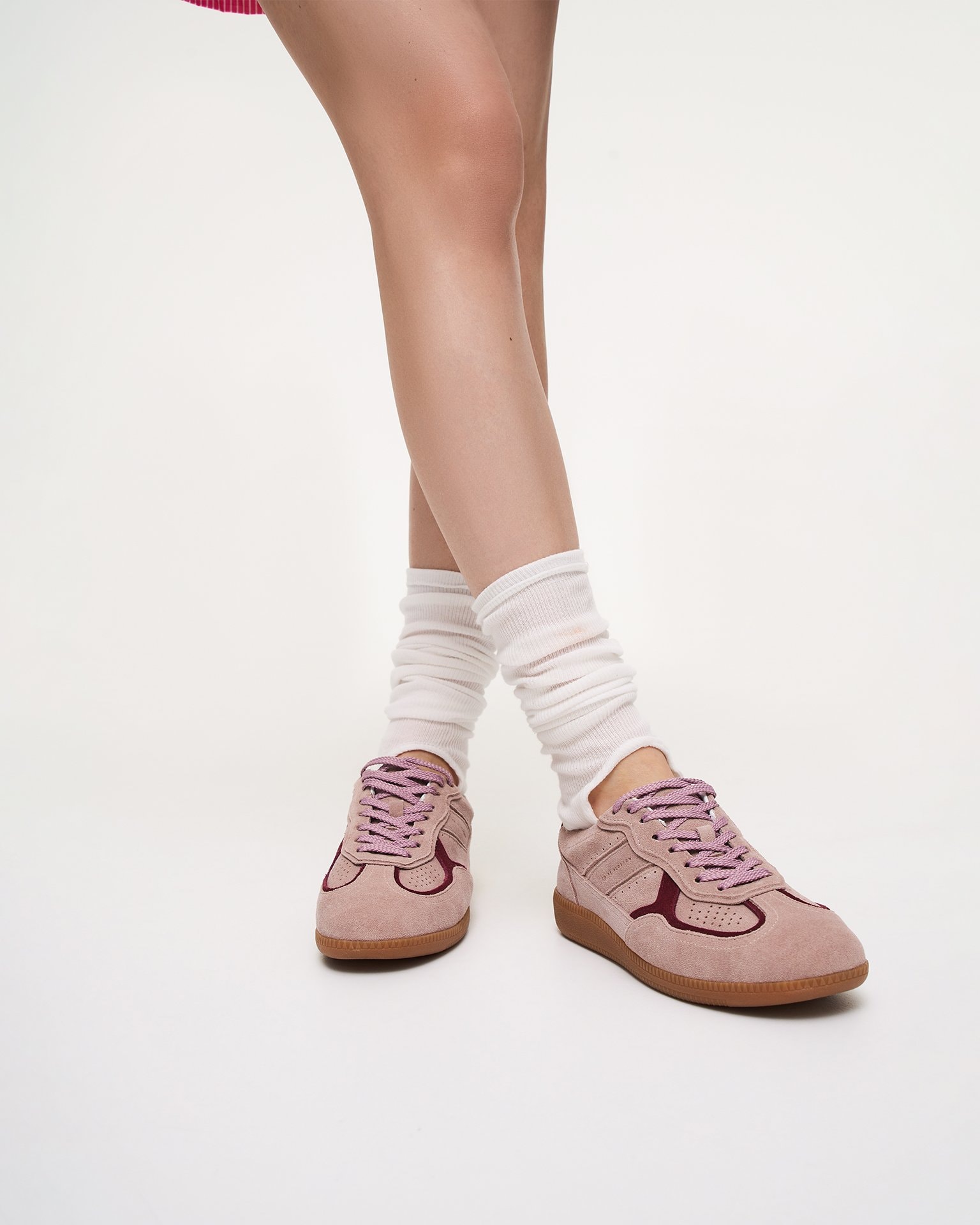 Pink suede trainers, Pink — photo 3