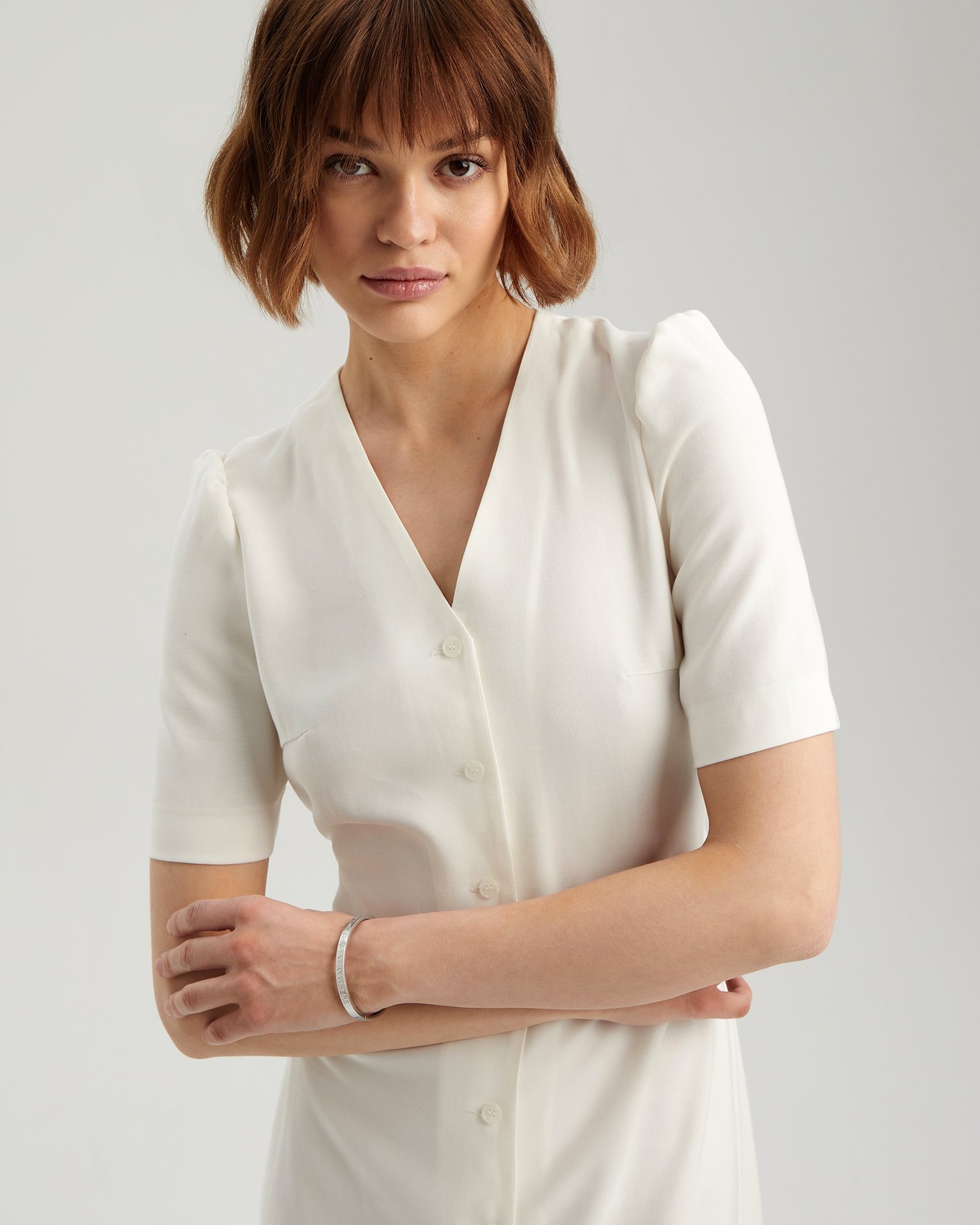 Midi dress, White — photo 6