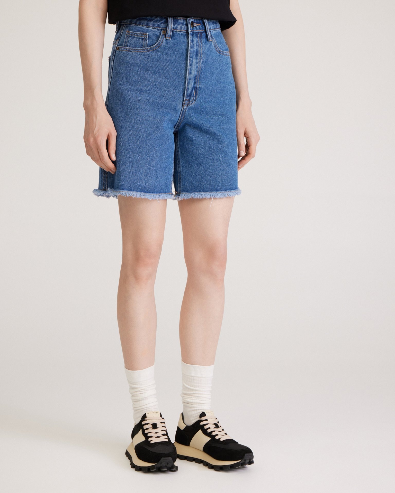 Denim Bermuda shorts, Blue — photo 7