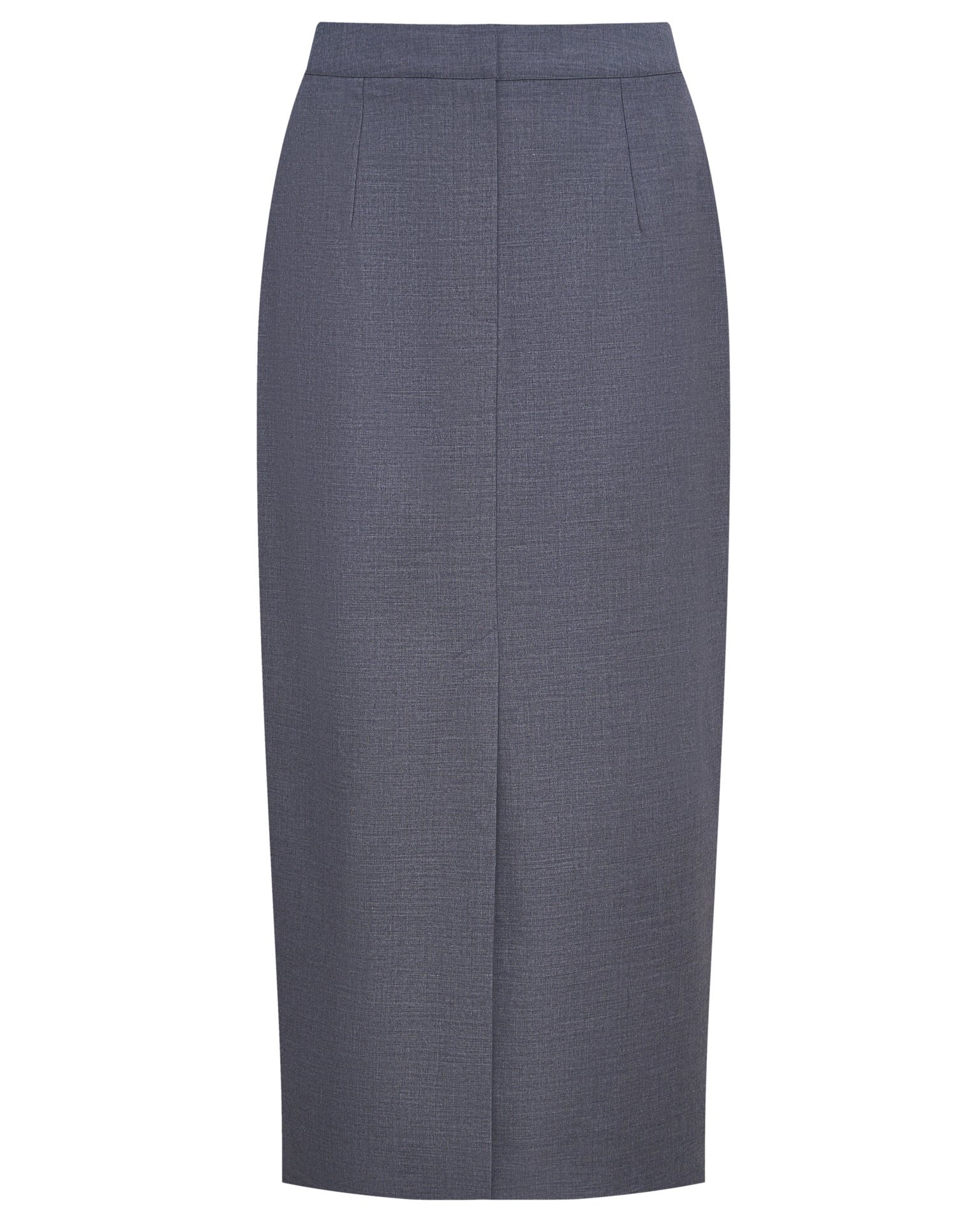 Straight skirt with a slit, Grey — photo 8