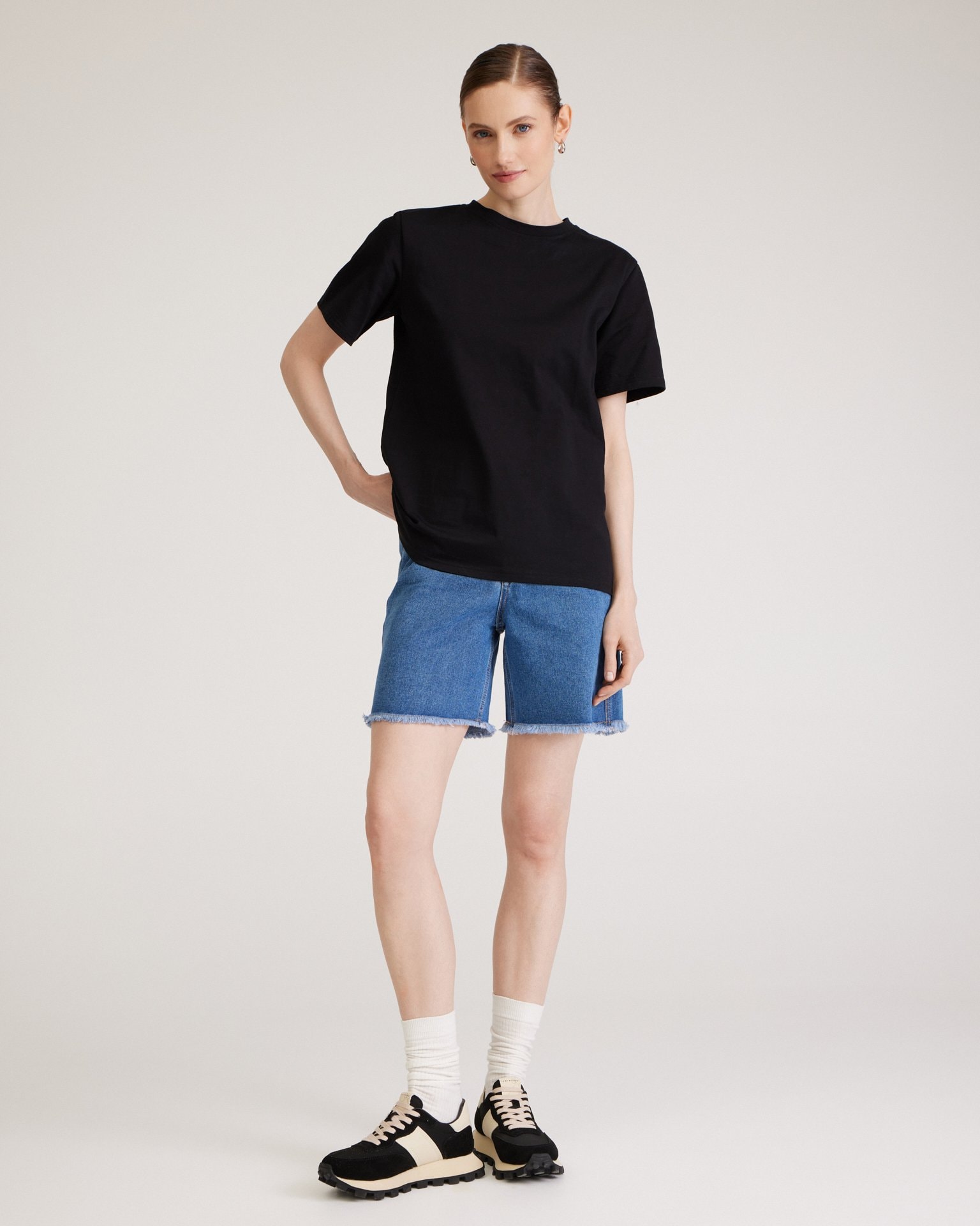 Denim Bermuda shorts, Blue — photo 5