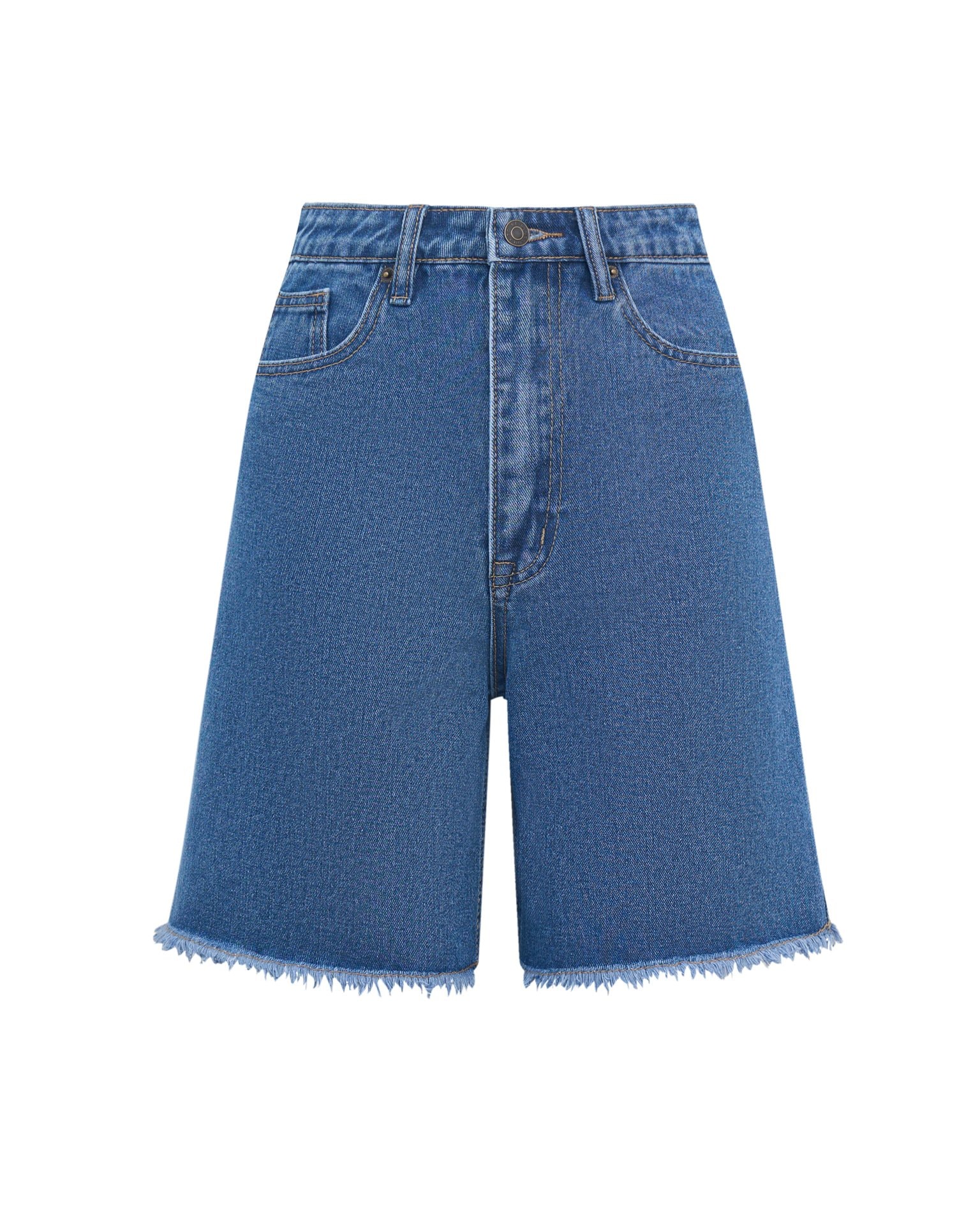Denim Bermuda shorts, Blue — photo 10