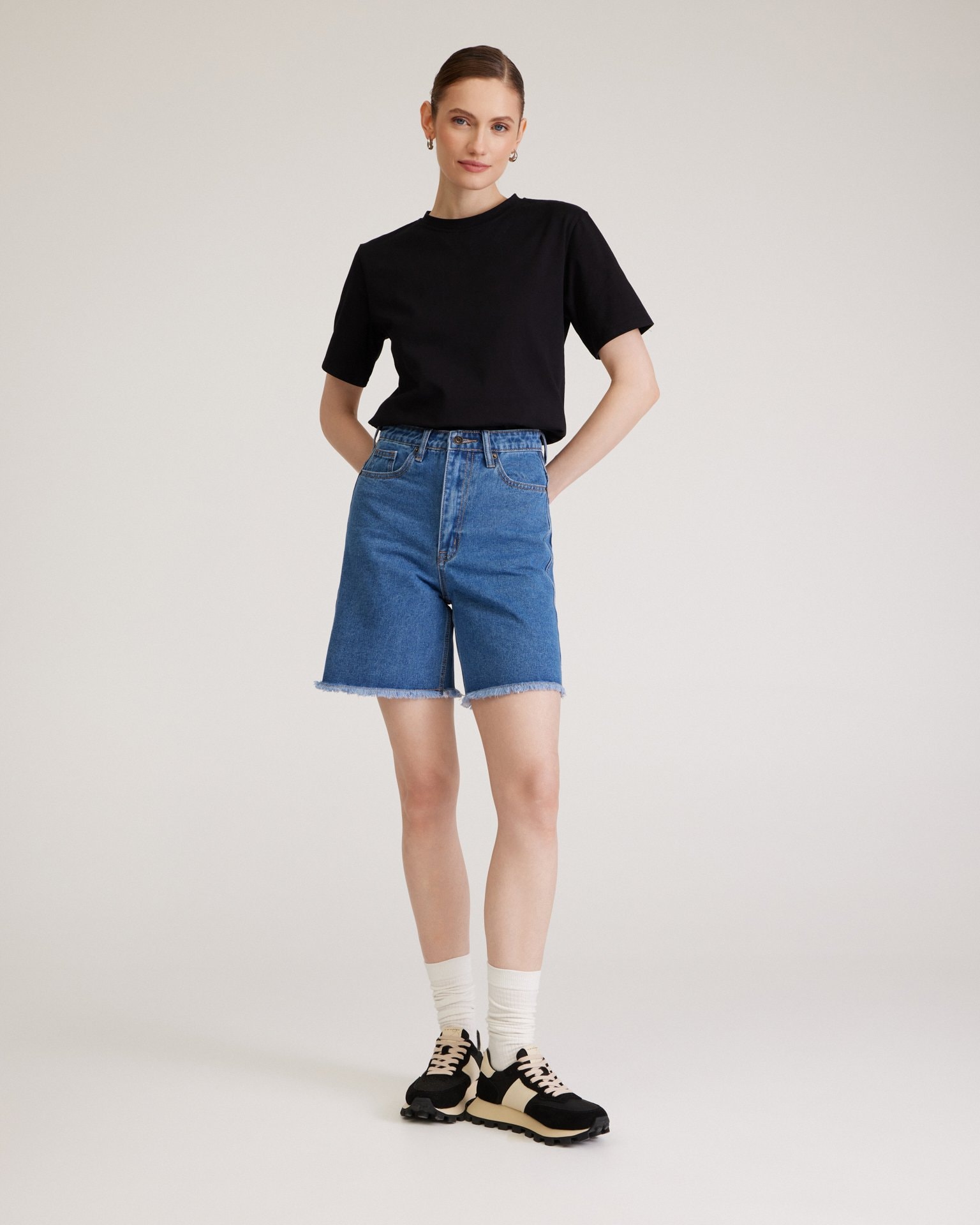 Denim Bermuda shorts, Blue — photo 4
