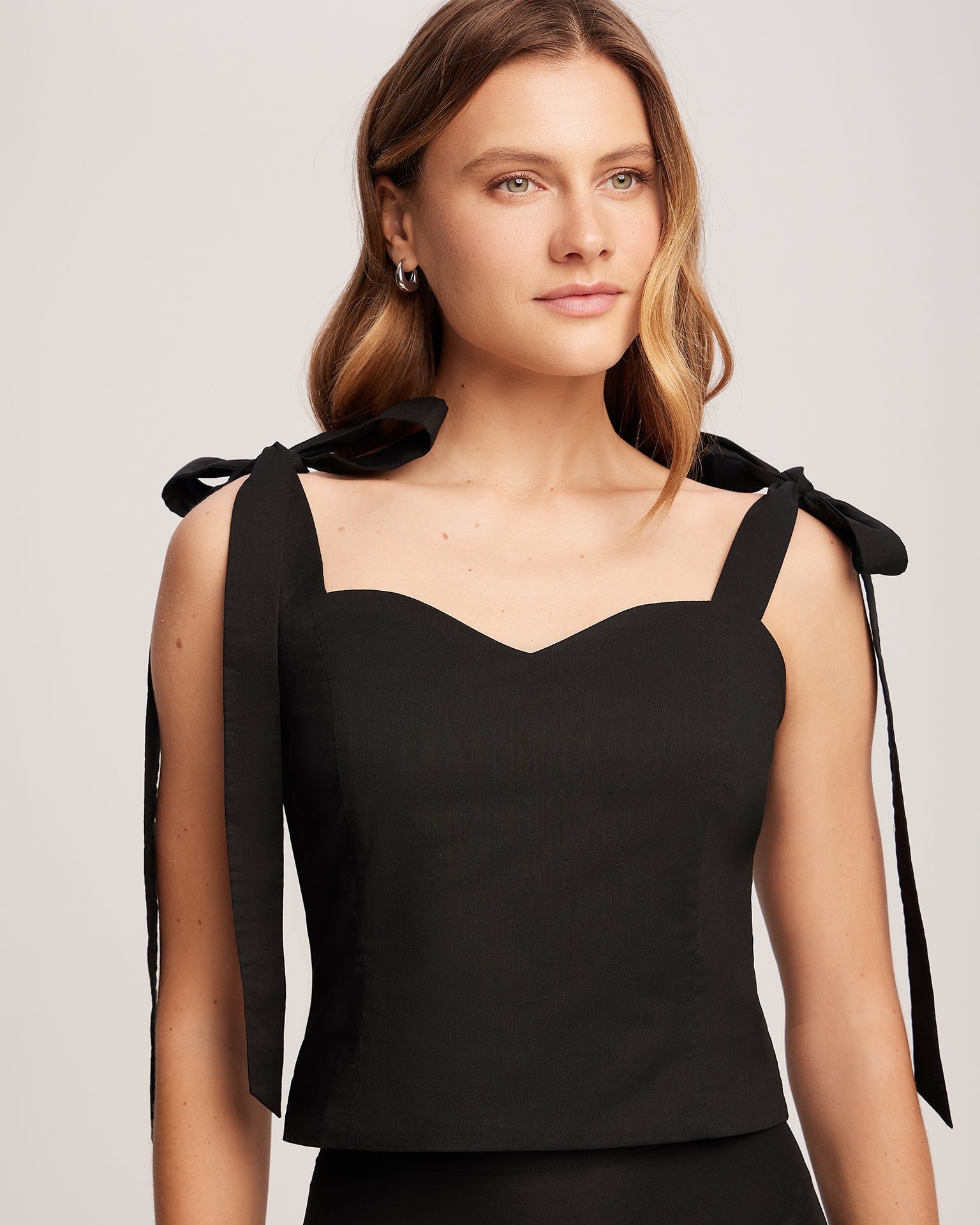 Ribbed Crop Top, Black — photo 5