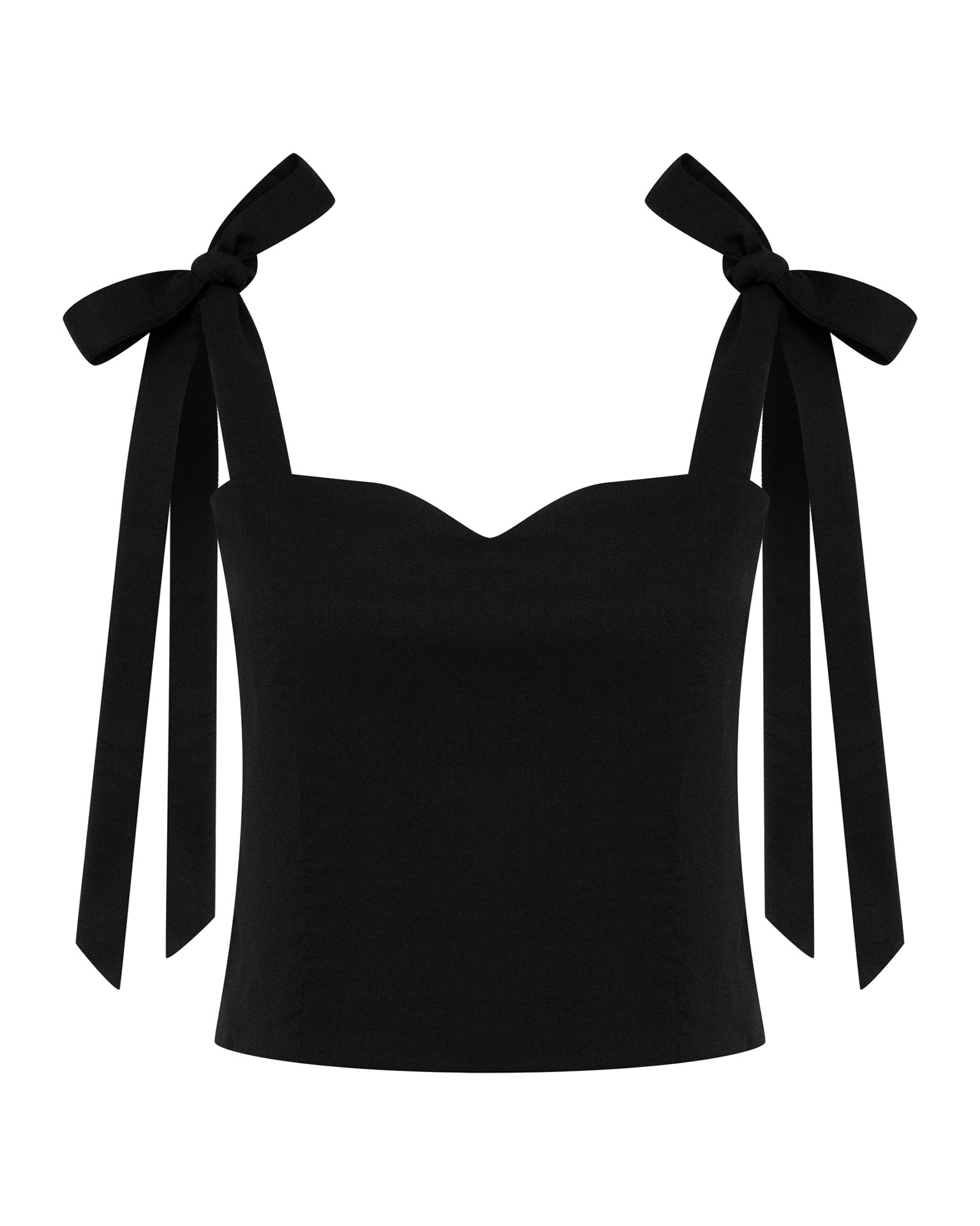 Ribbed Crop Top, Black — photo 8