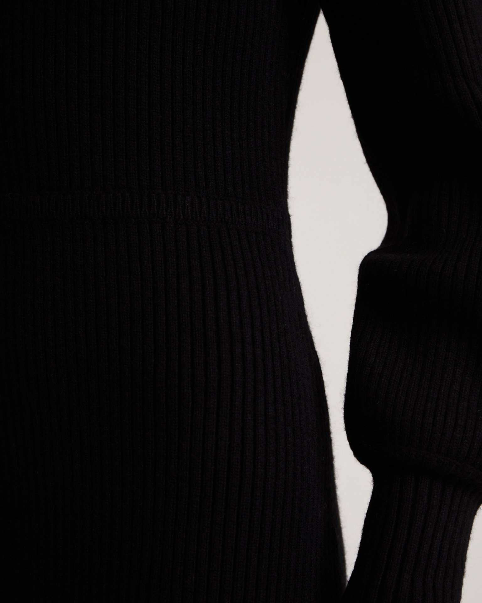 Dress with voluminous sleeves, Black — photo 11