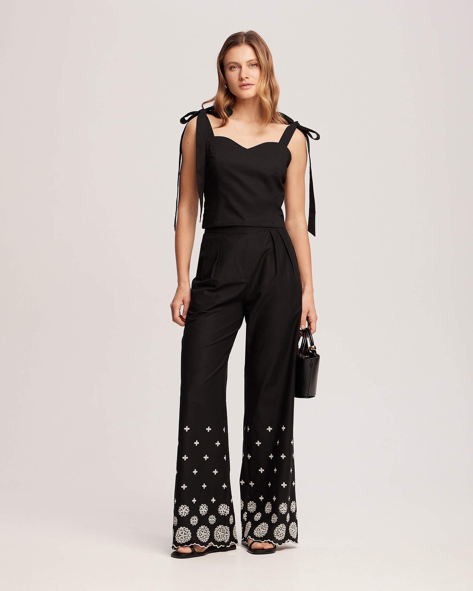 Ribbed Crop Top, Black — photo 4