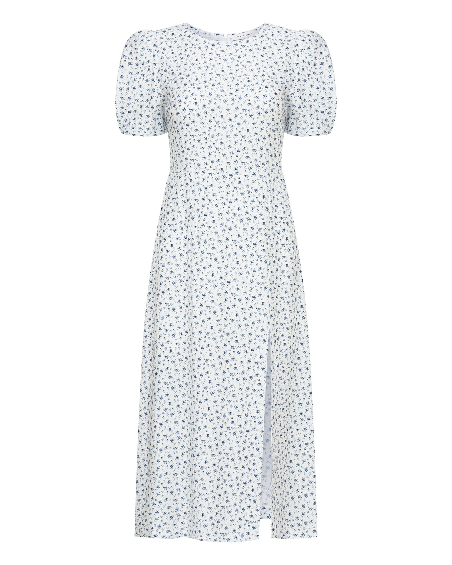Dress with a slit, White — photo 6