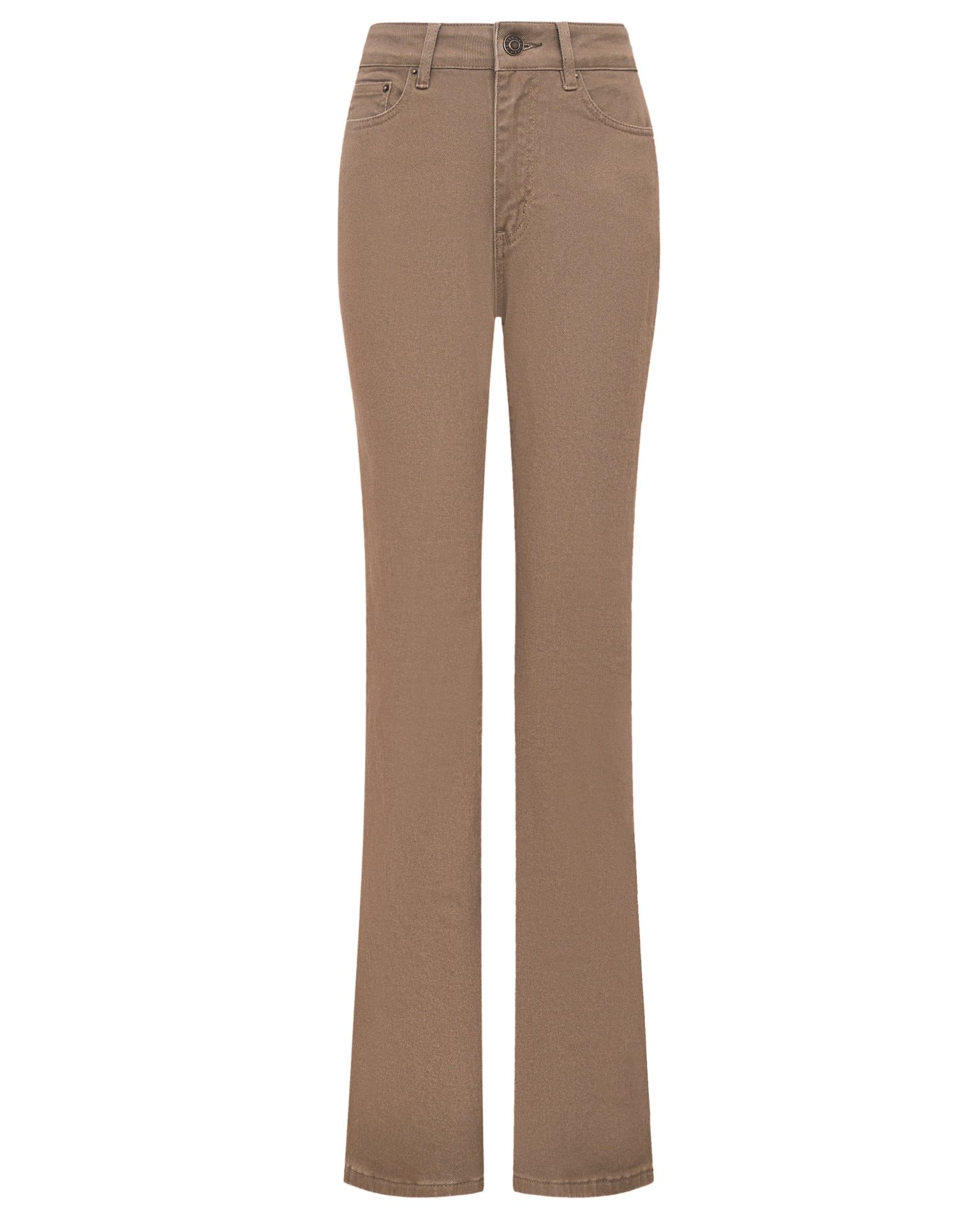 Flared jeans in khaki, Khaki — photo 9
